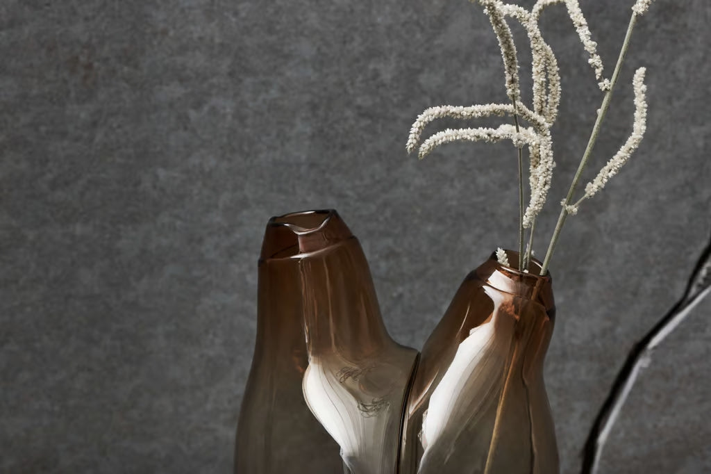 Váza HUG hnedé sklo