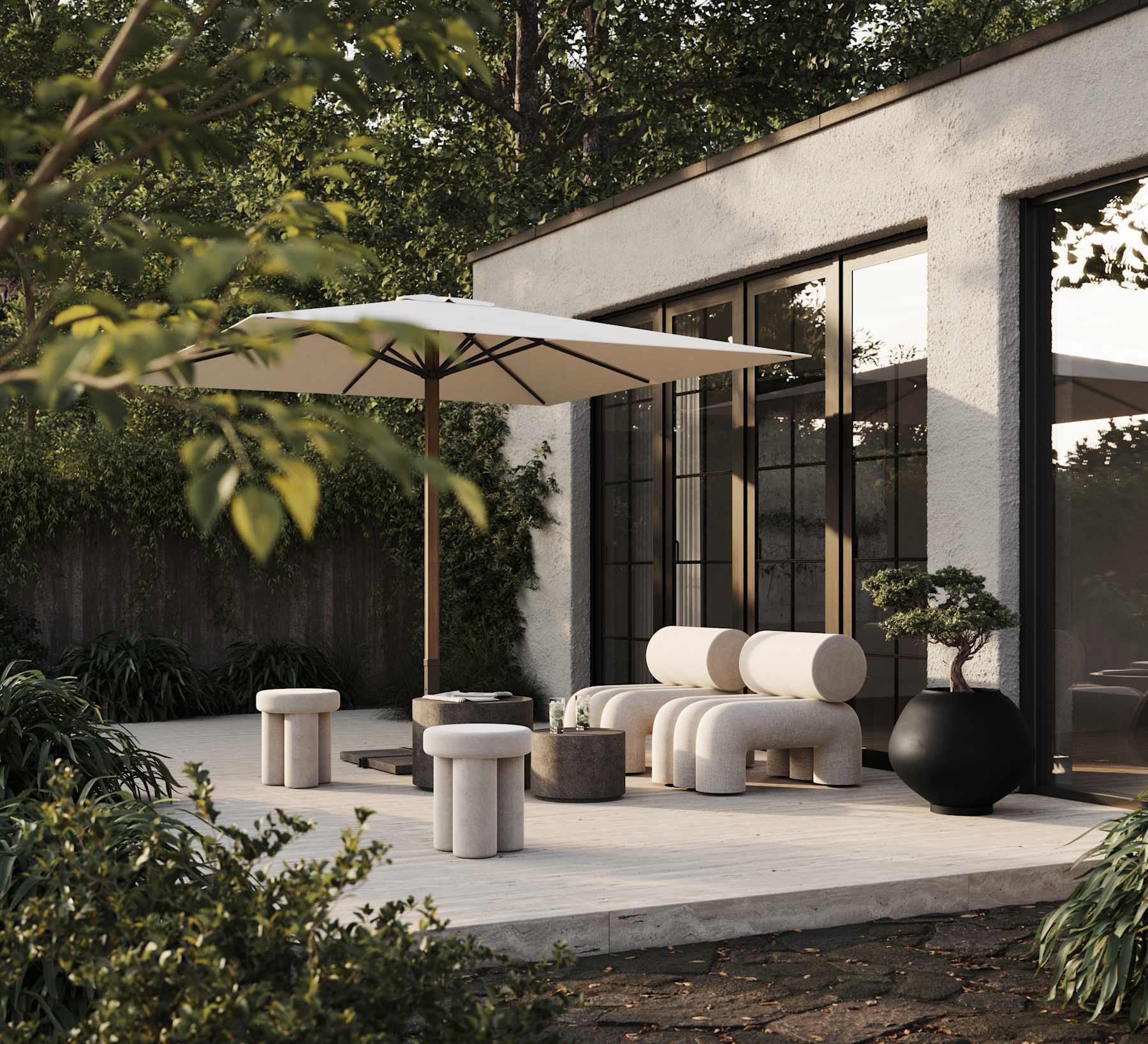 Foku armchair warm gray