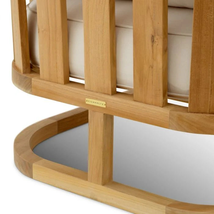 Záhradné kreslo ARUBA krémové s drevenou základňou