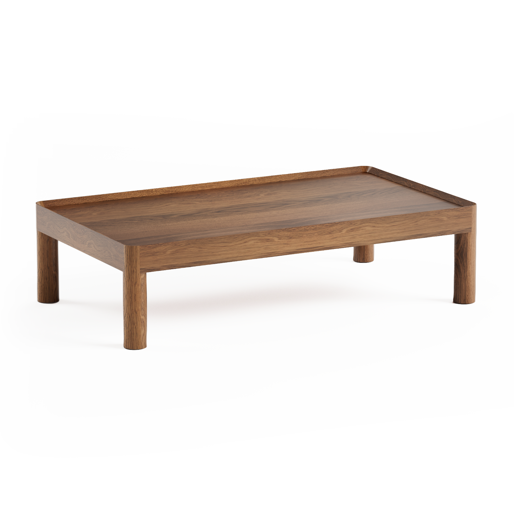 INSET LOW Coffee Table dark oak wood
