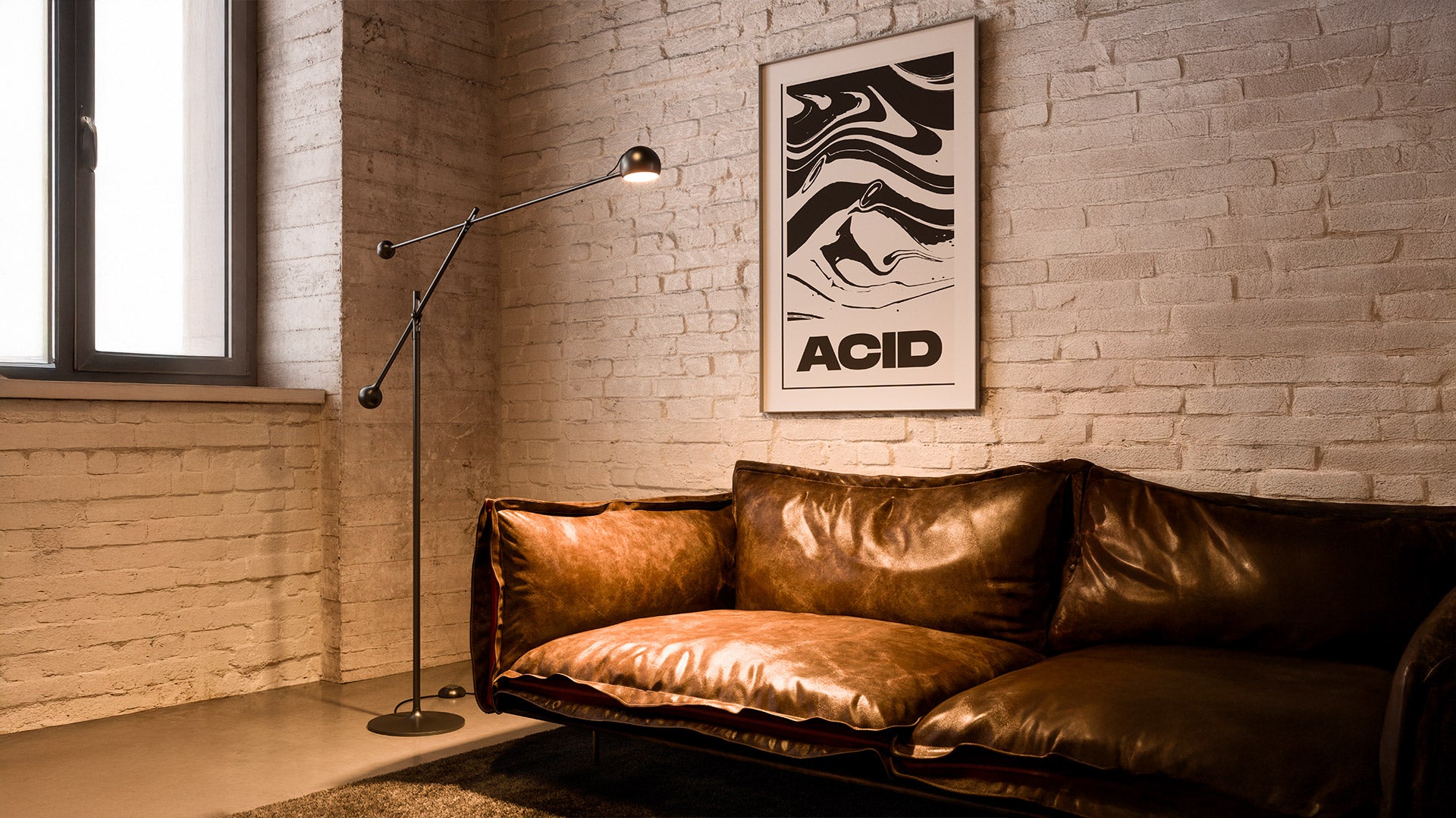 Stojaca lampa nastaviteľná IXA antracitová