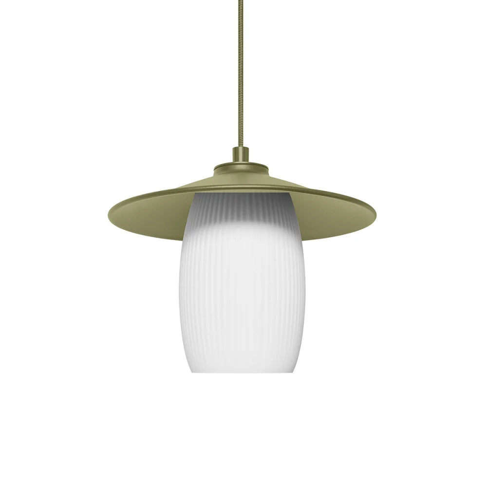 Závesná lampa JINGU olivová