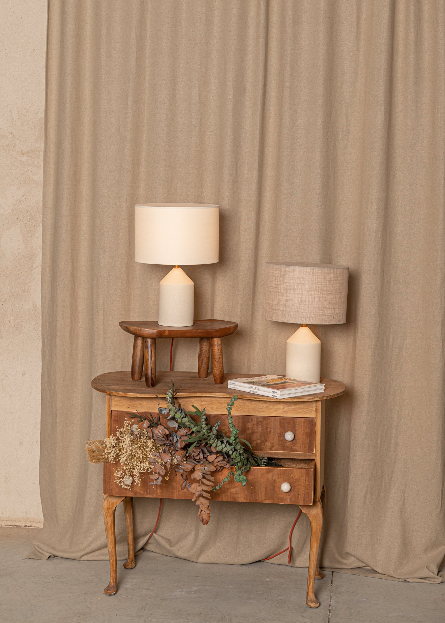 Keramická stolná lampa JOSEF ecru