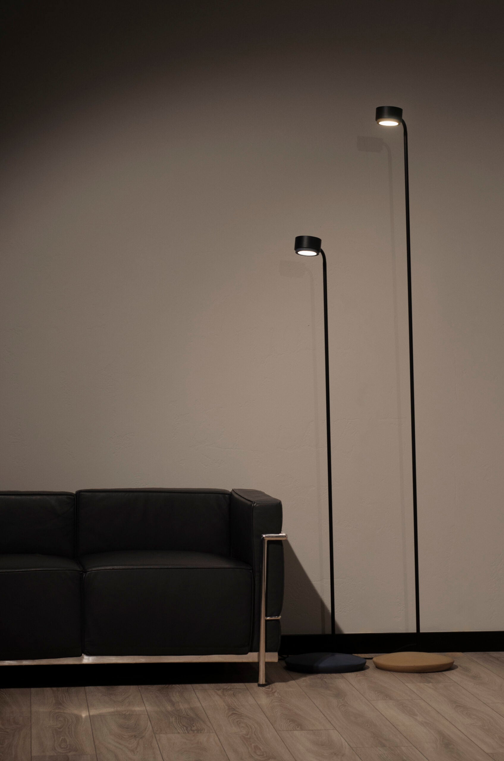 JUBI Aluminum Reading Floor Lamp with Concrete