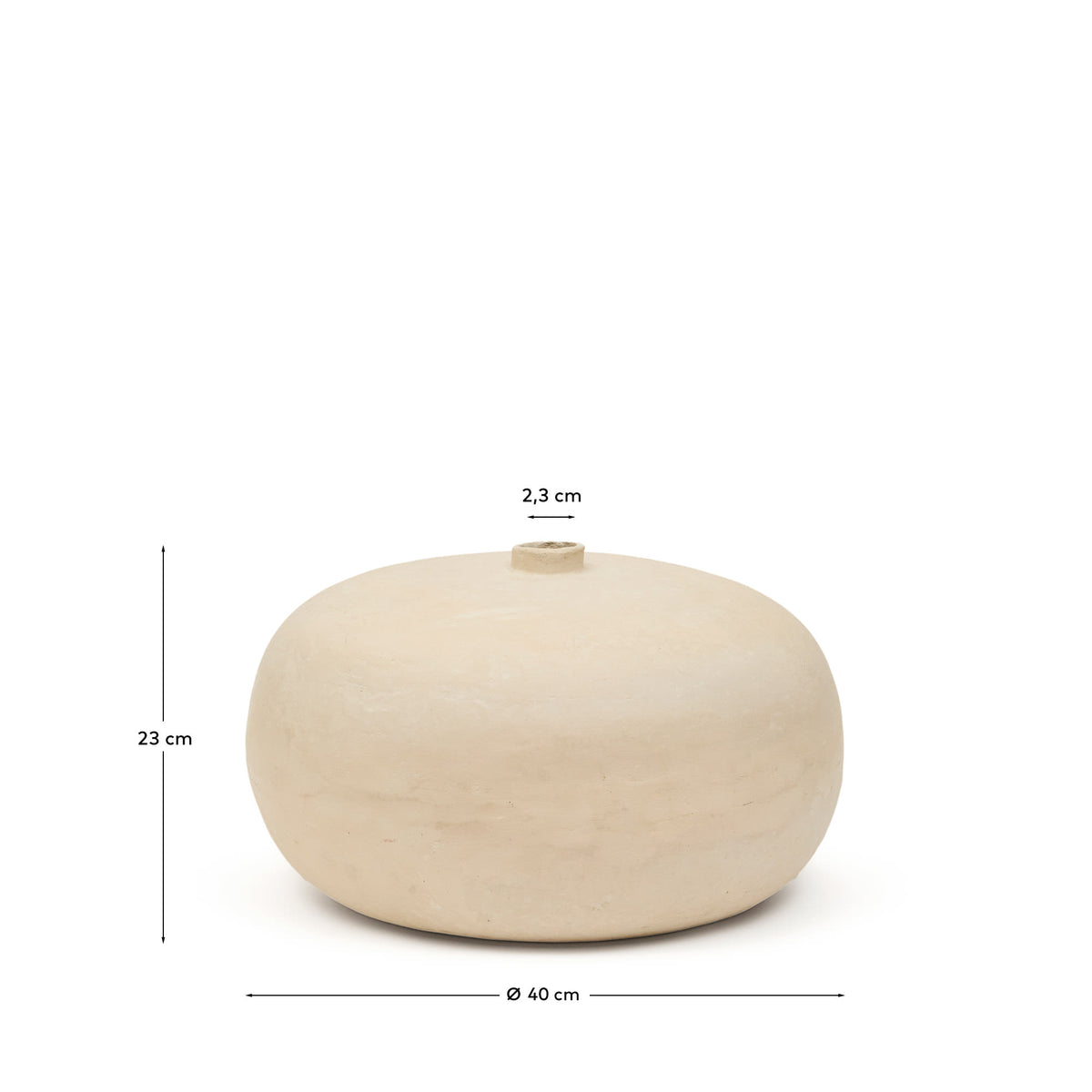 Wazon NIVALA biały papier mâché – wymiary