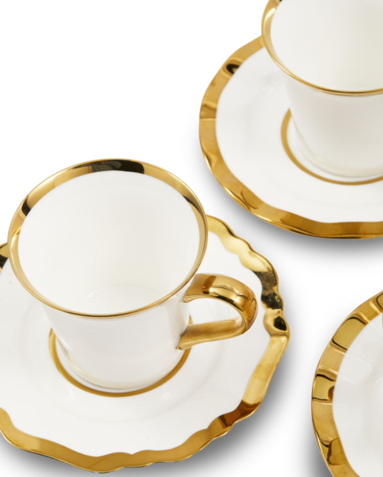 GOLDEN FINDS porcelain coffee cup set