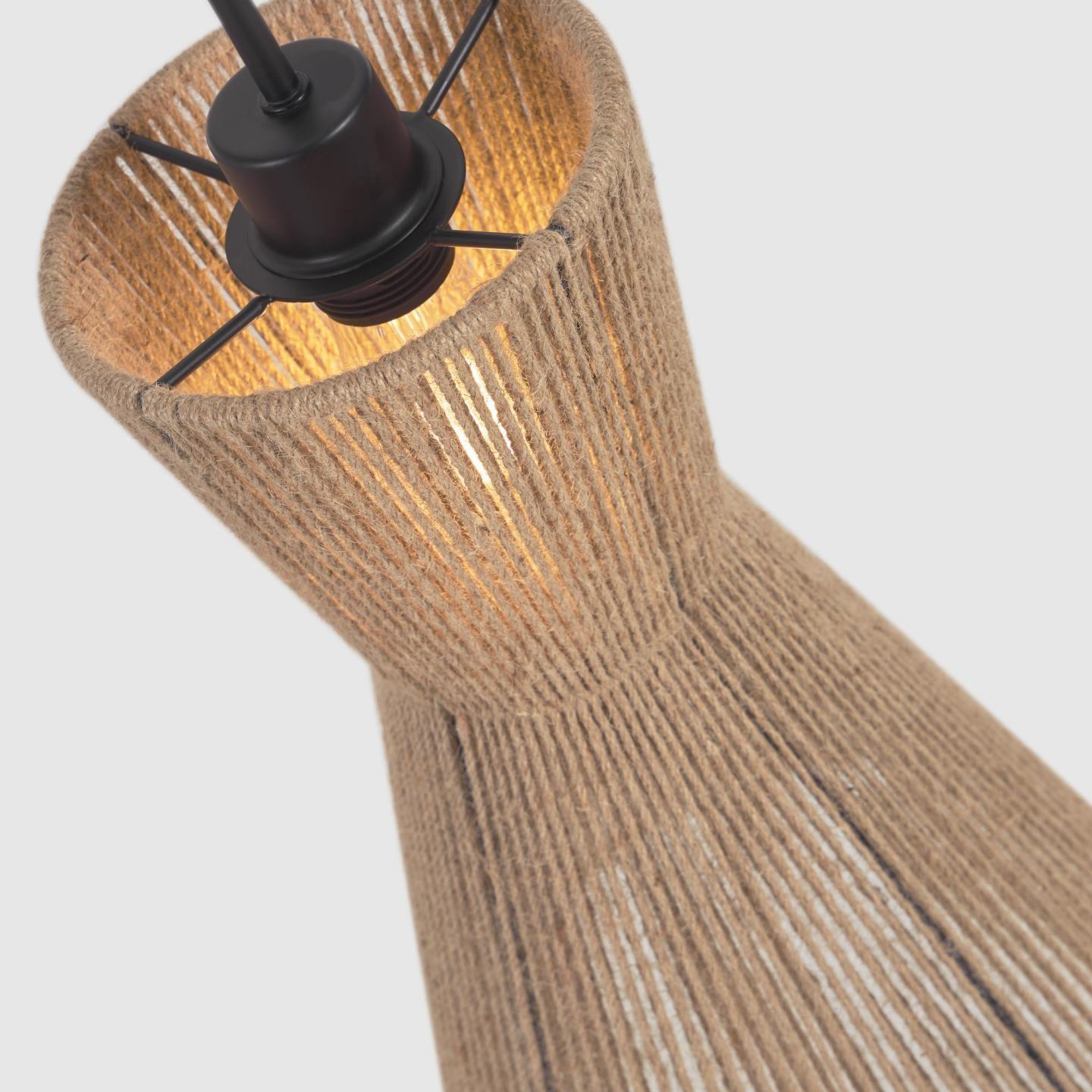 Klosz do lampy wiszącej trójkątny CRISTA jutowy La Forma Eye on Design