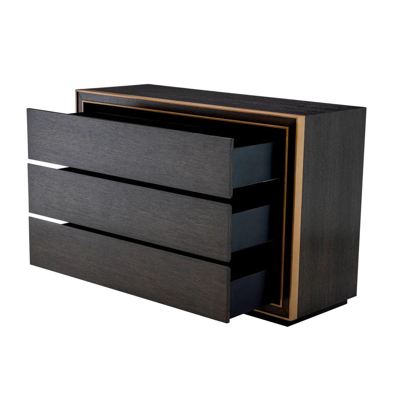 Komoda CAMELOT fornir dębowy z mosiądzem Eichholtz Eye on Design