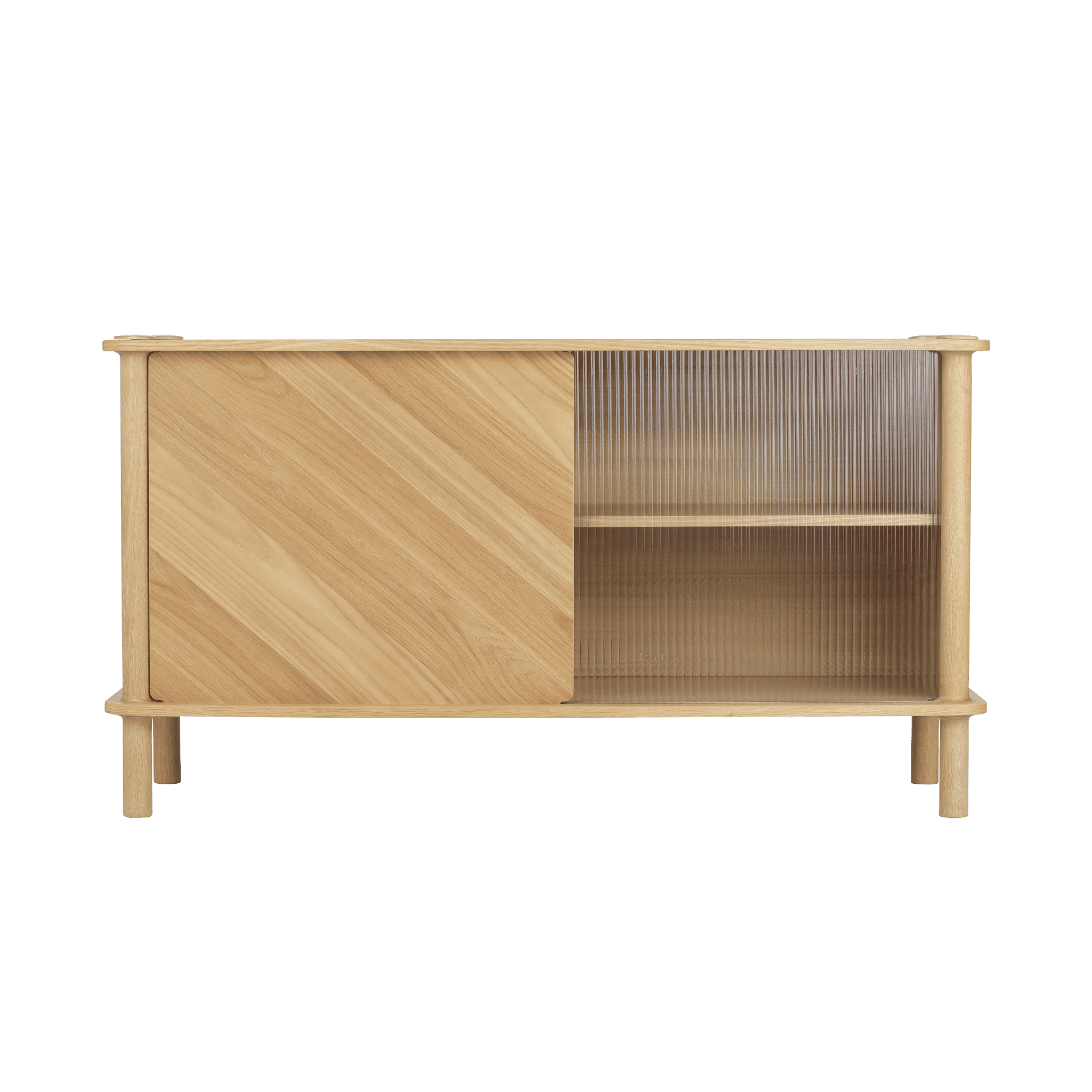 Komoda ITALIC dębowy UMAGE 1x szklane i 1x drewniane Eye on Design