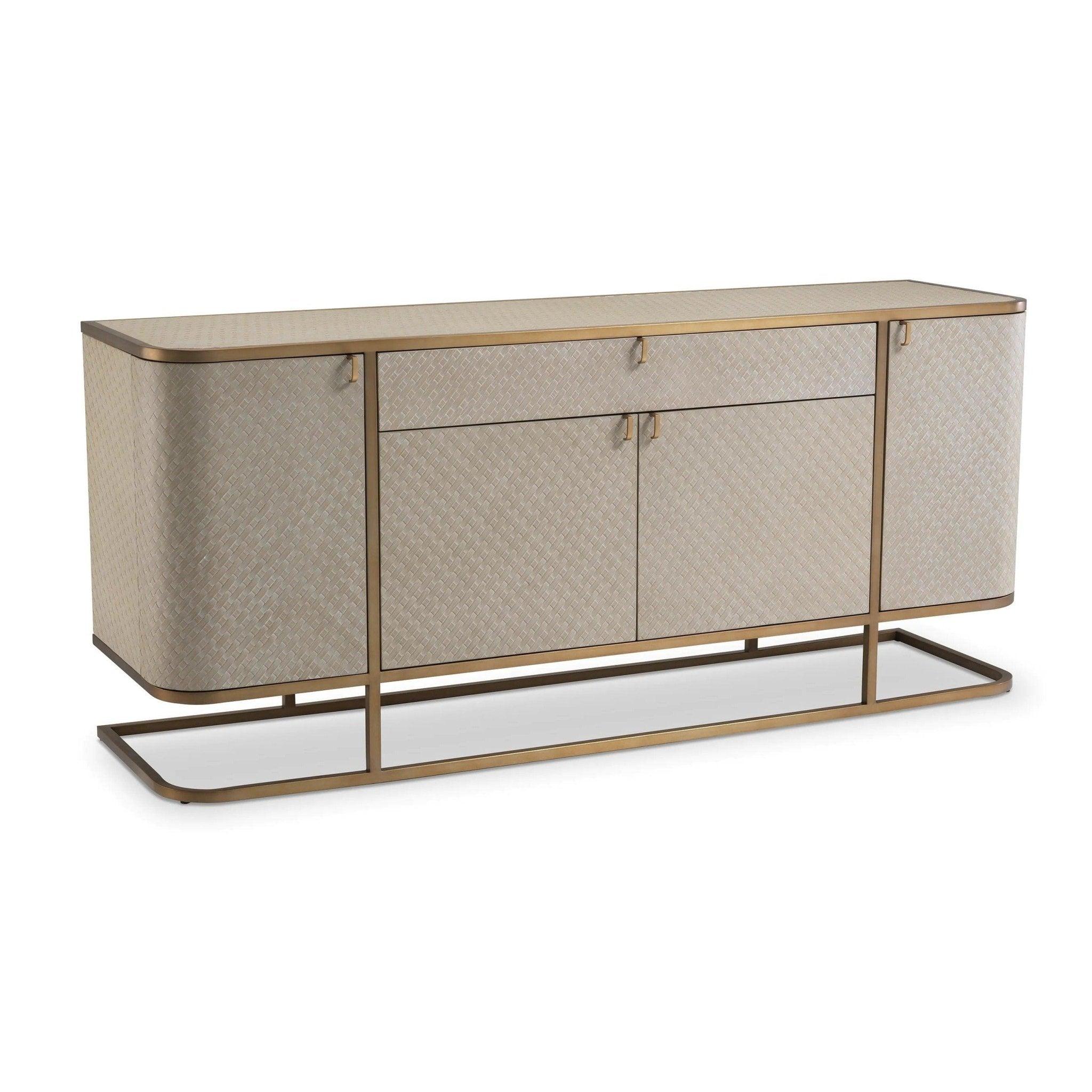 Komoda NAPA VALLEY jasnobrązowy fornir dębowy z mosiężnym wykończeniem Eichholtz Eye on Design