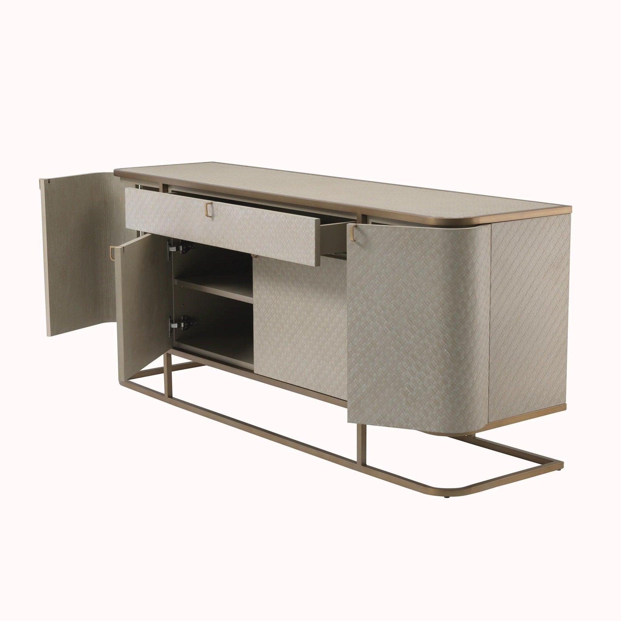 Komoda NAPA VALLEY jasnobrązowy fornir dębowy z mosiężnym wykończeniem Eichholtz Eye on Design