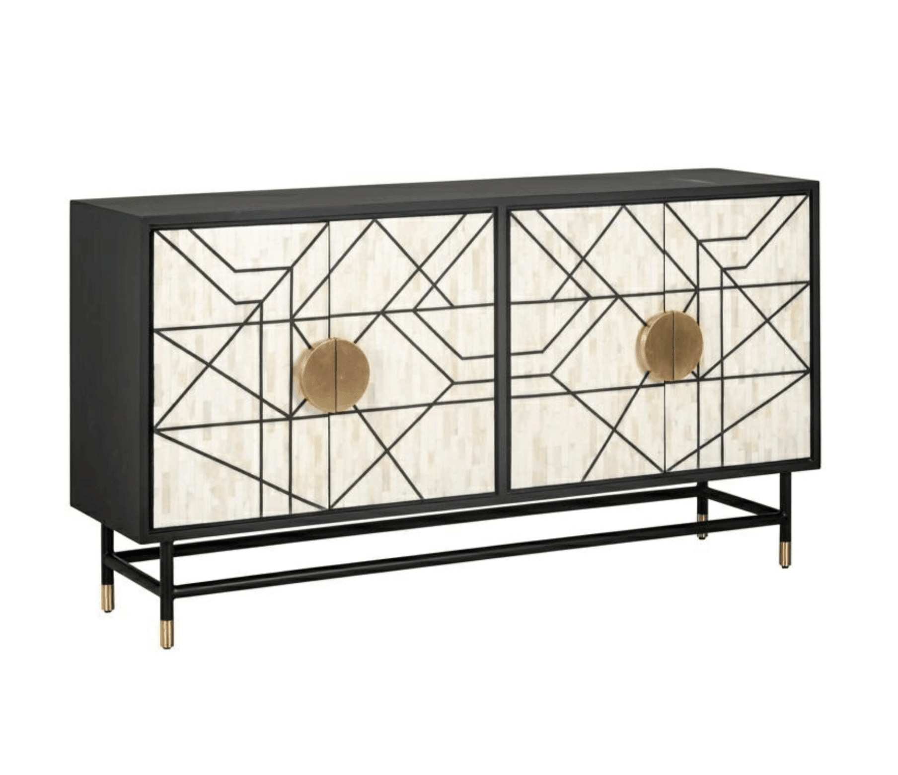 Komoda NOVAS drewno mango ze złotym Richmond Interiors Eye on Design