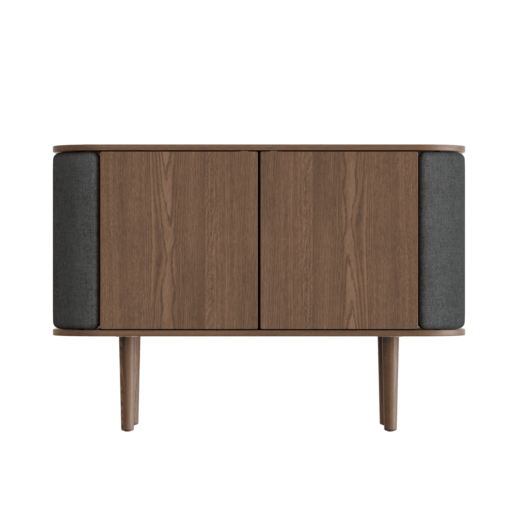 Komoda TREASURES antracytowy z ciemnym dębem UMAGE 2-drzwiowa Eye on Design