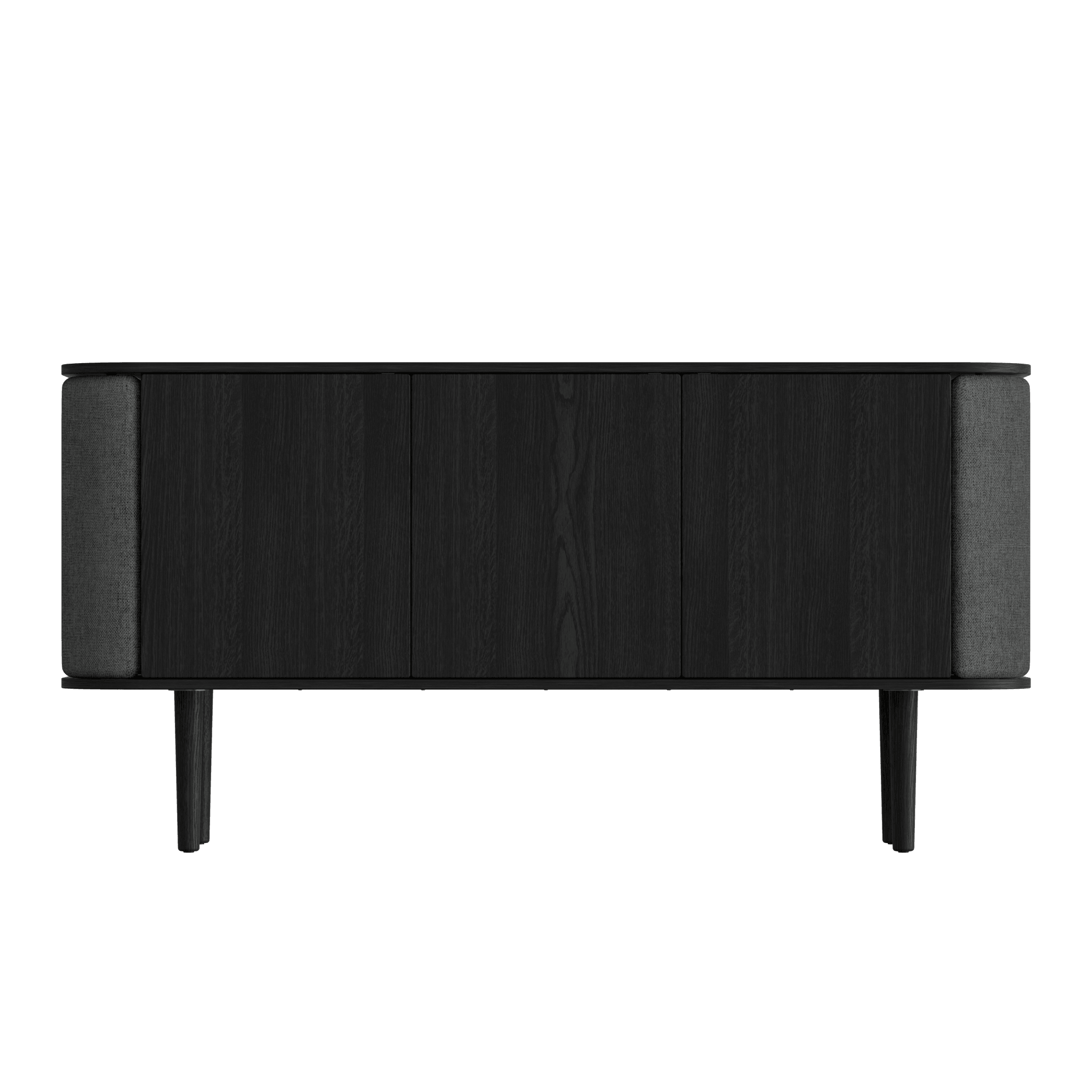 Komoda TREASURES antracytowy z czarnym dębem UMAGE 3-drzwiowa Eye on Design