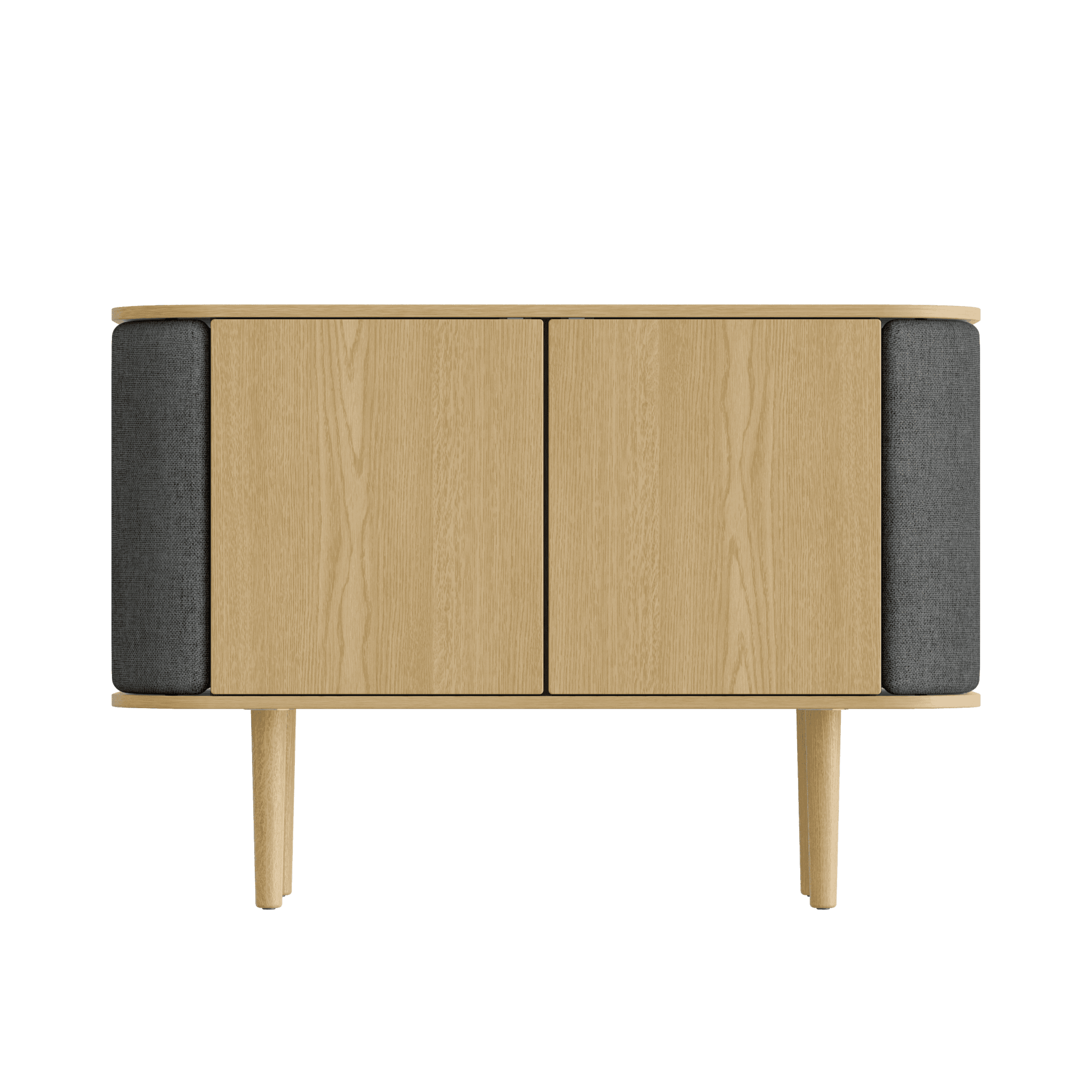 Komoda TREASURES antracytowy z dębem UMAGE 2-drzwiowa Eye on Design