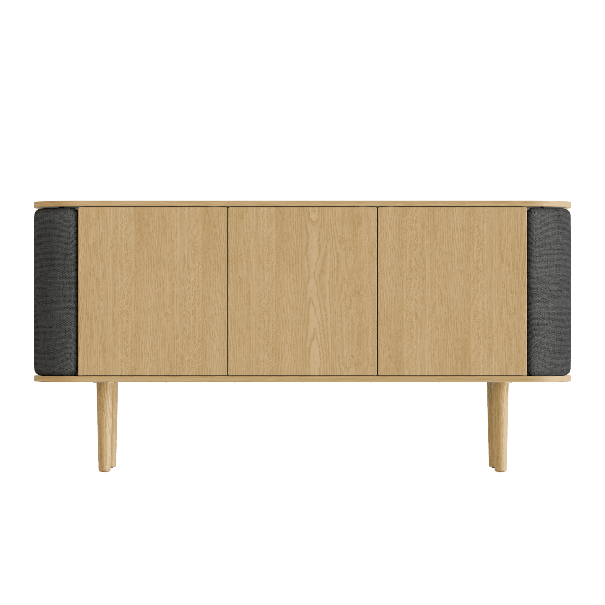 Komoda TREASURES antracytowy z dębem UMAGE 3-drzwiowa Eye on Design