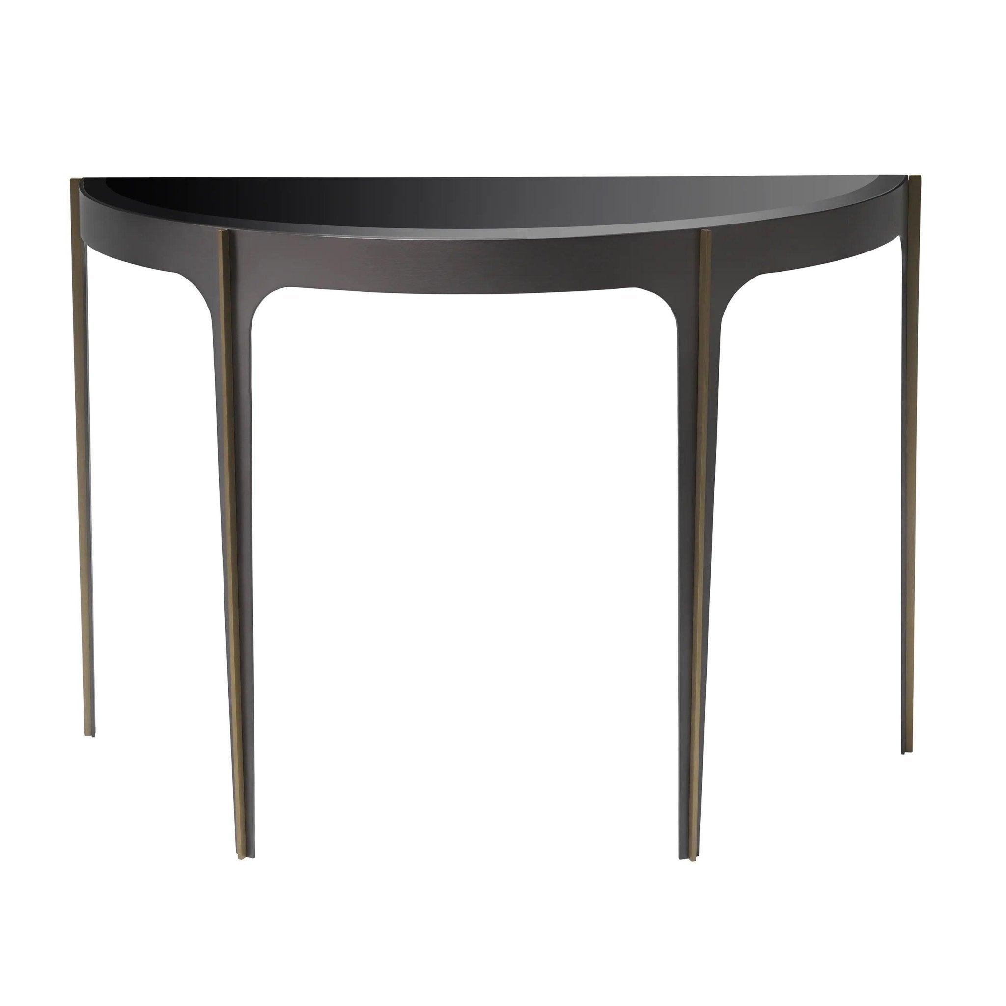 Konsola ARTEMISA czarne szkło Eichholtz Eye on Design