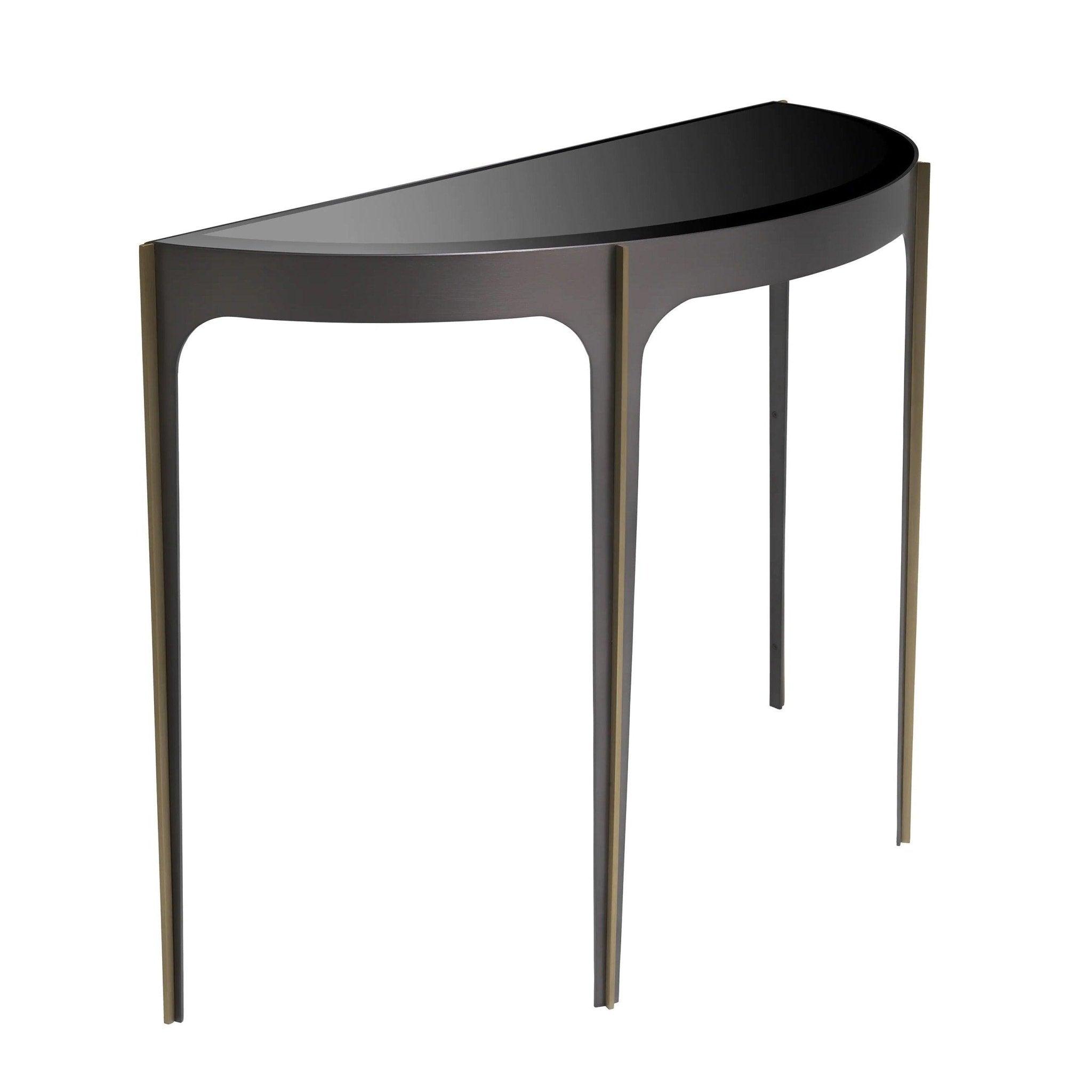 Konsola ARTEMISA czarne szkło Eichholtz Eye on Design