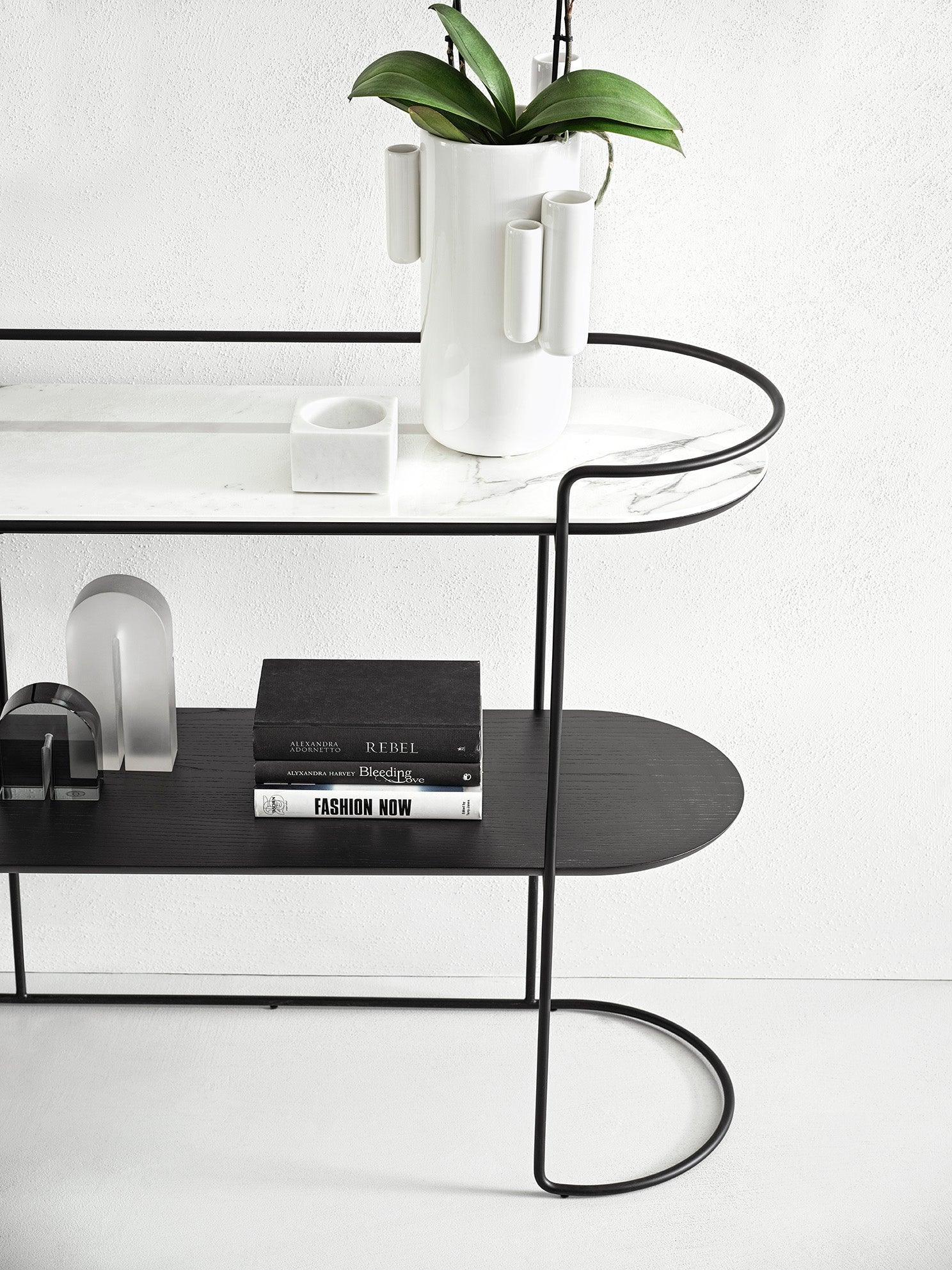 Konsola ATOLLO czarna podstawa Calligaris Eye on Design