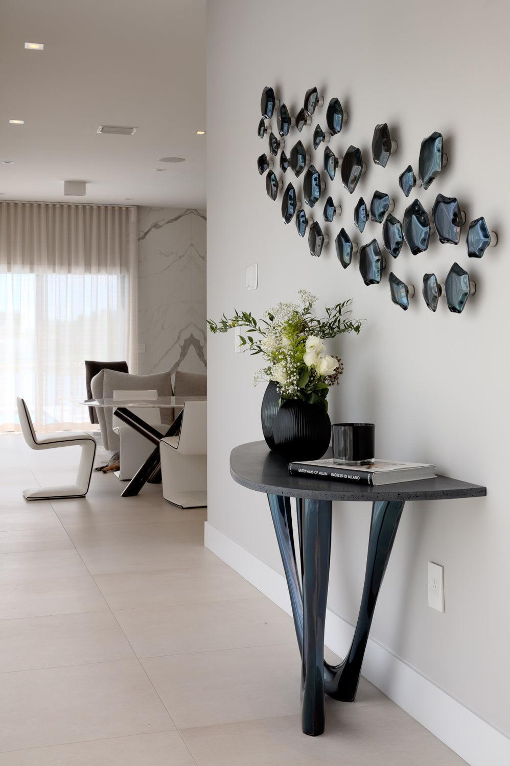 Konsola G-CONSOLE DUO heat kosmiczny błękit z kamiennym blatem Zieta Studio Eye on Design