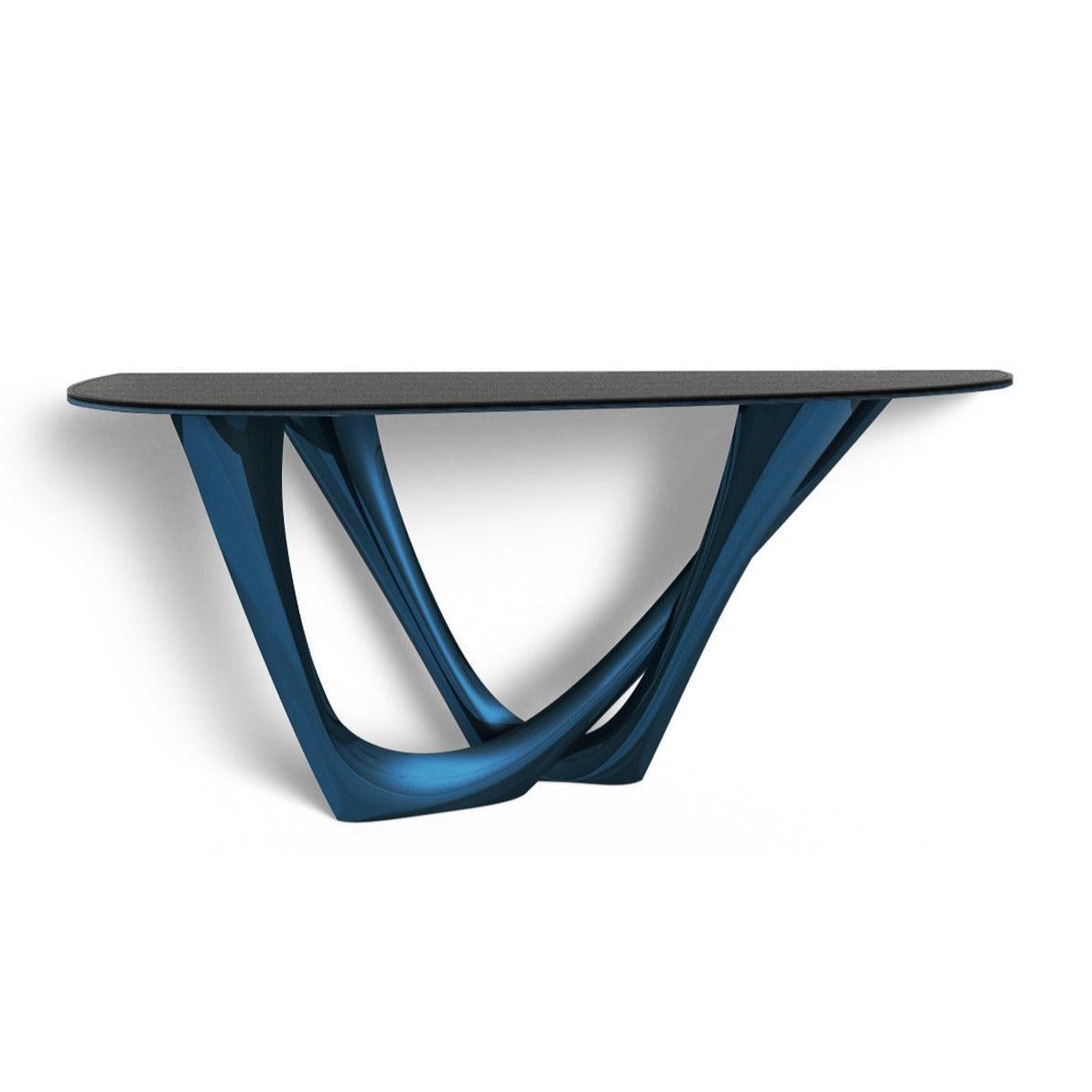 Konsola G-CONSOLE DUO heat kosmiczny niebieski z czarnym blatem Zieta Studio prawostronny Eye on Design