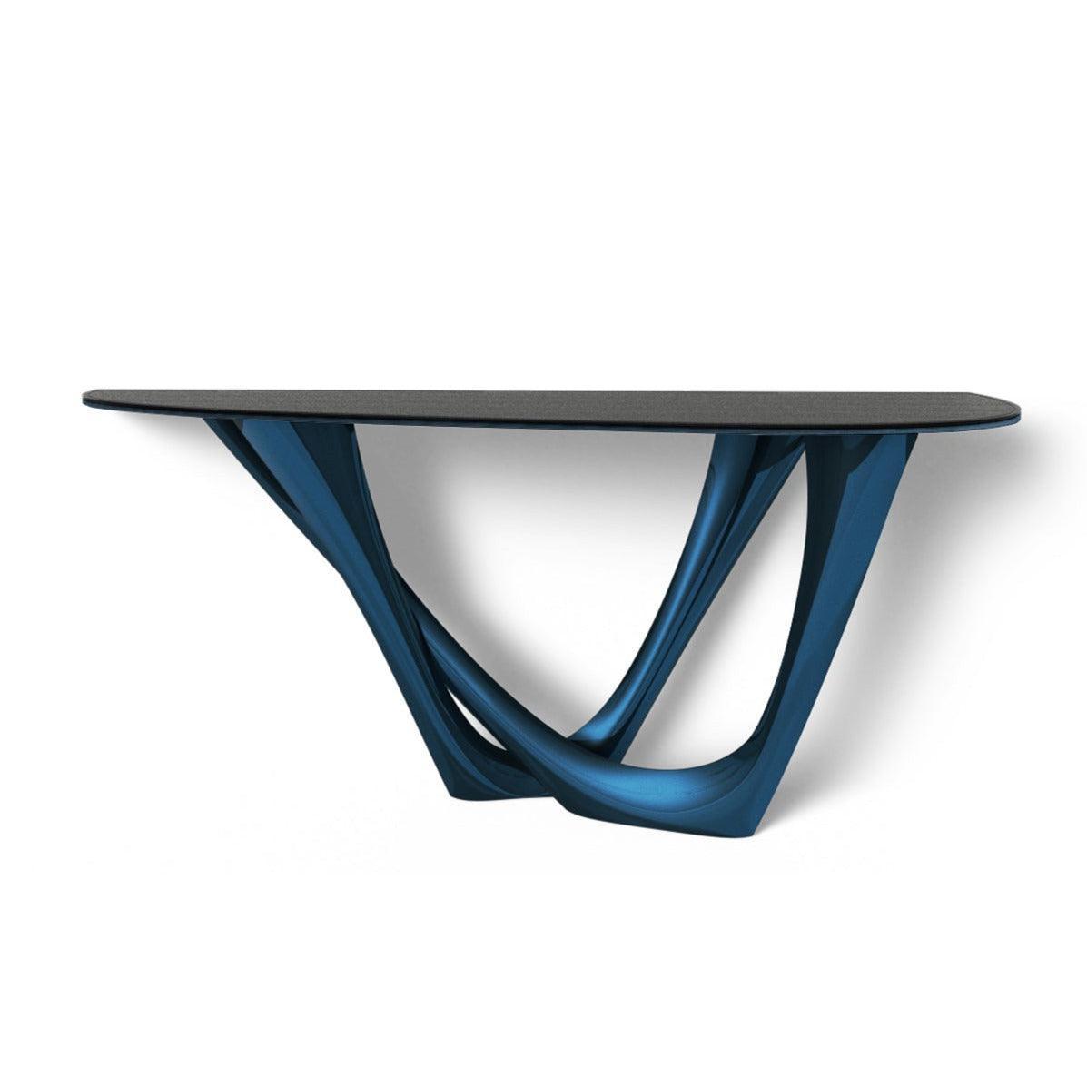 Konsola G-CONSOLE DUO heat kosmiczny niebieski z czarnym blatem Zieta Studio lewostronny Eye on Design