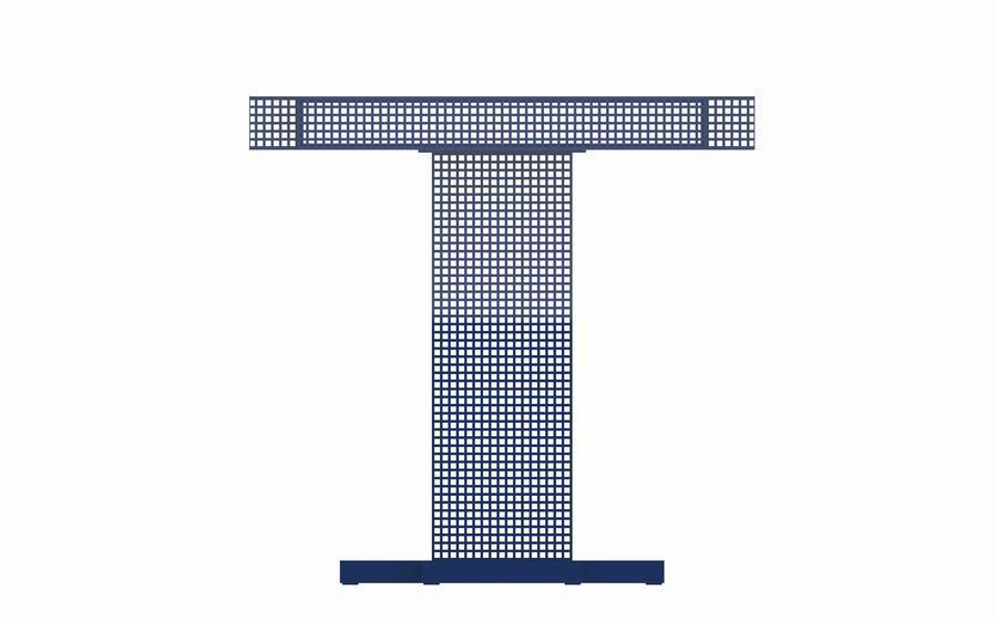 Konsola METROPOLIS stalowy Mati Sipiora Ultramaryna Eye on Design