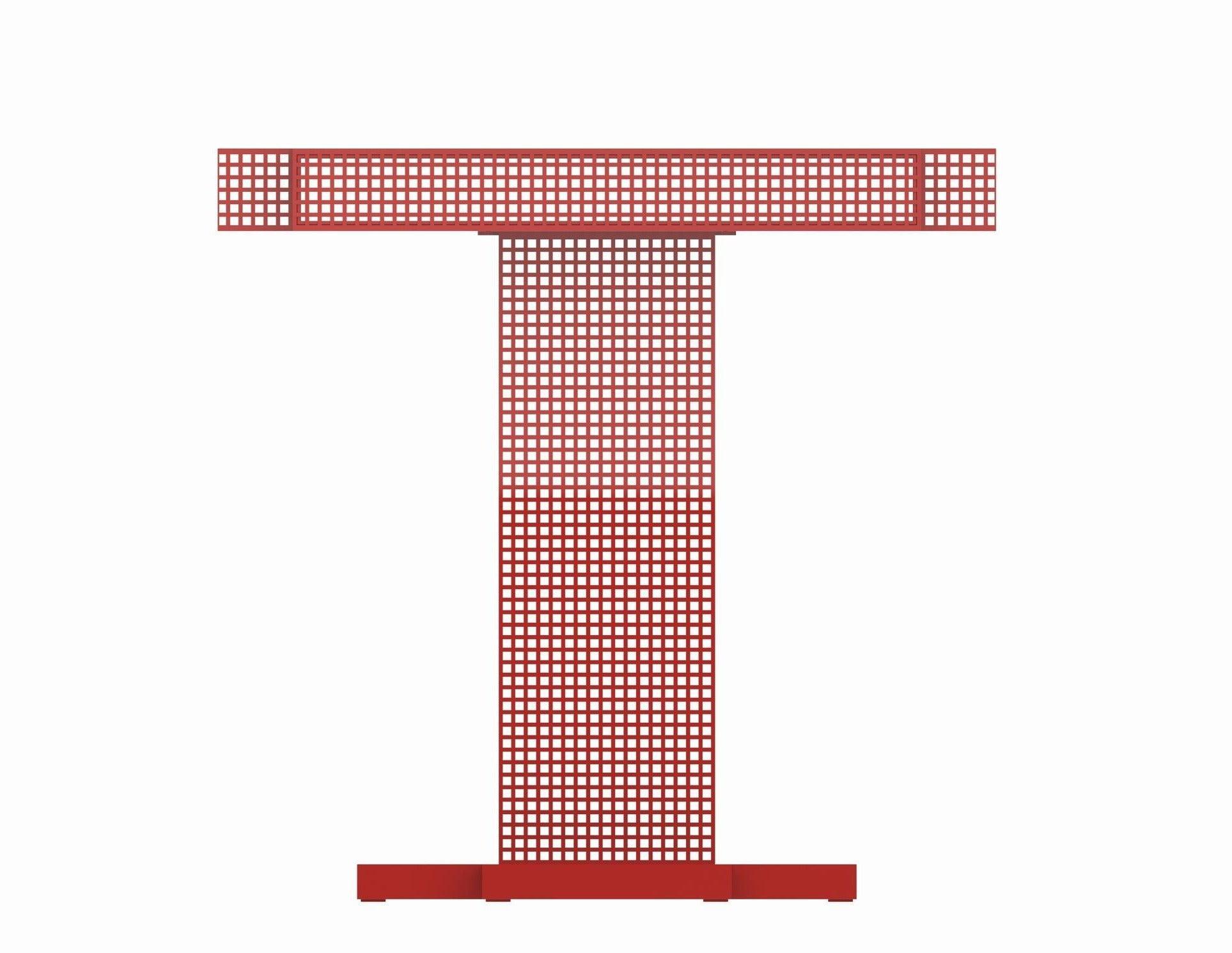 Konsola METROPOLIS stalowy Mati Sipiora Czerwony Eye on Design