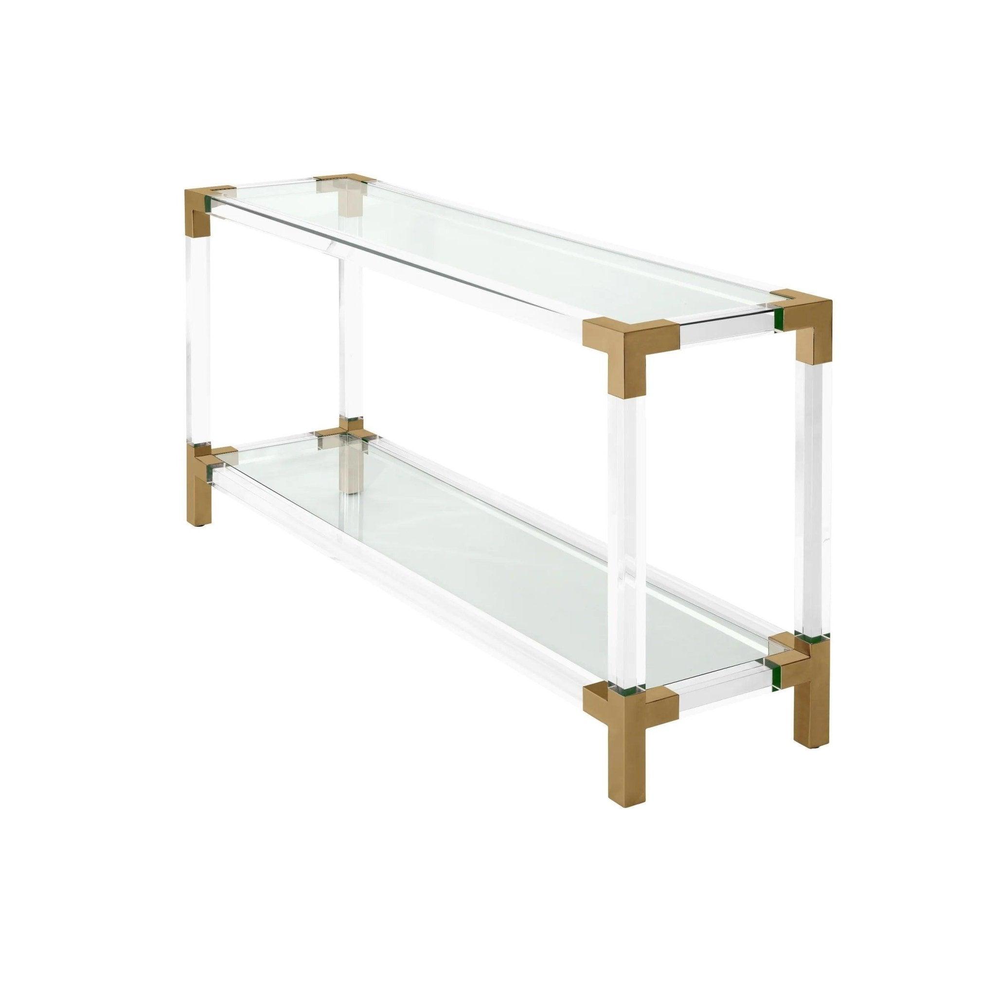 Konsola ROYALTON srebrny z mosiężnym wykończniem Eichholtz Eye on Design