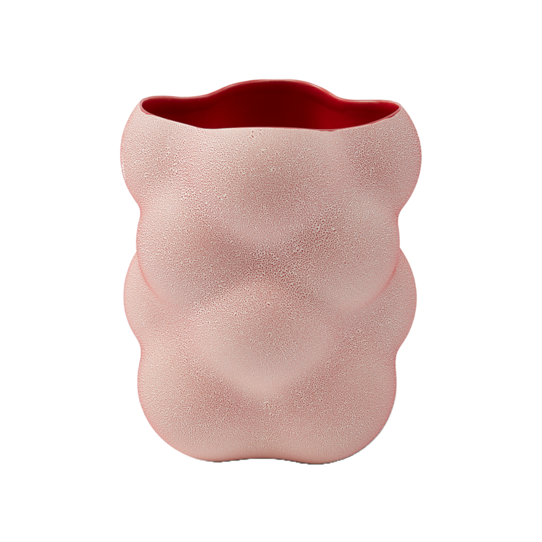 GRAPE vase coral red