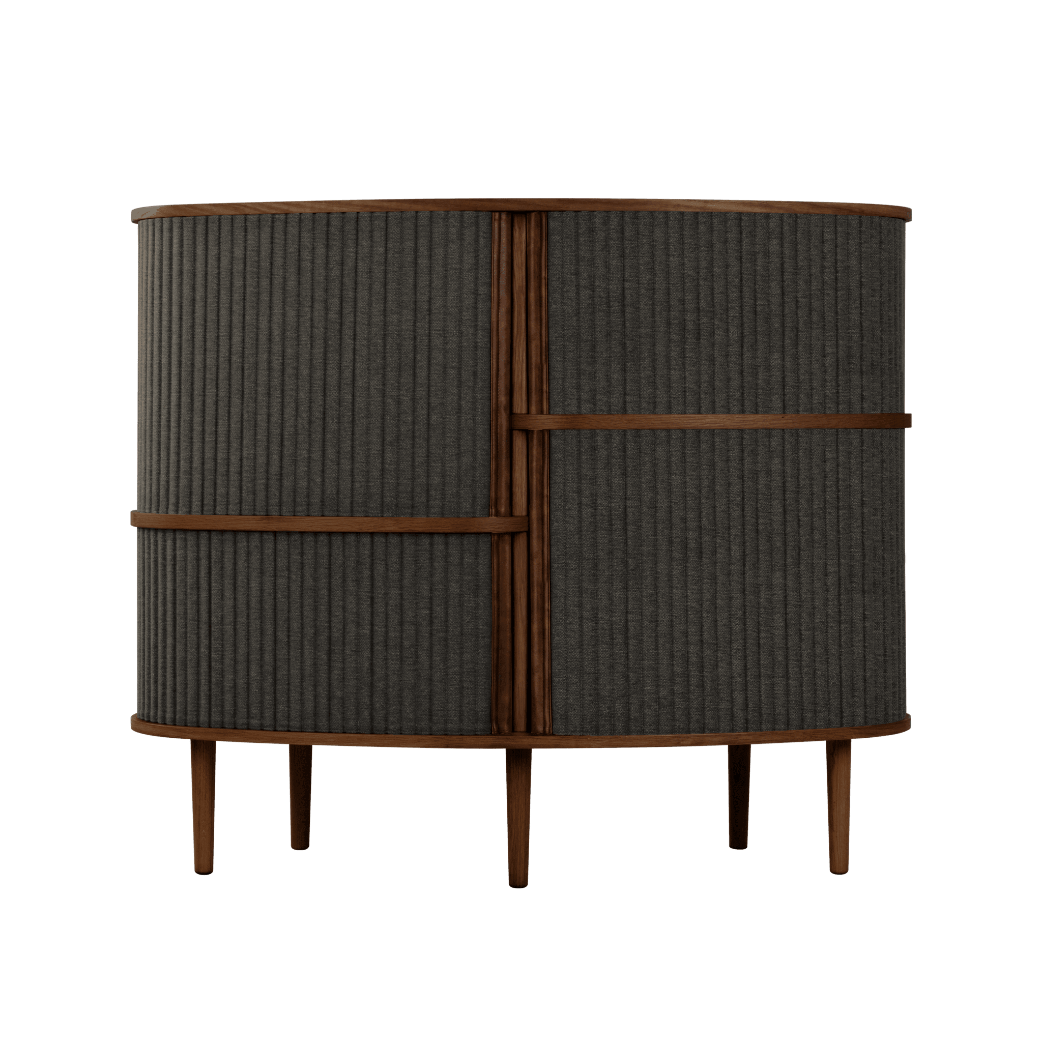 Kredens AUDACIOUS antracytowy z ciemnym dębem UMAGE Eye on Design