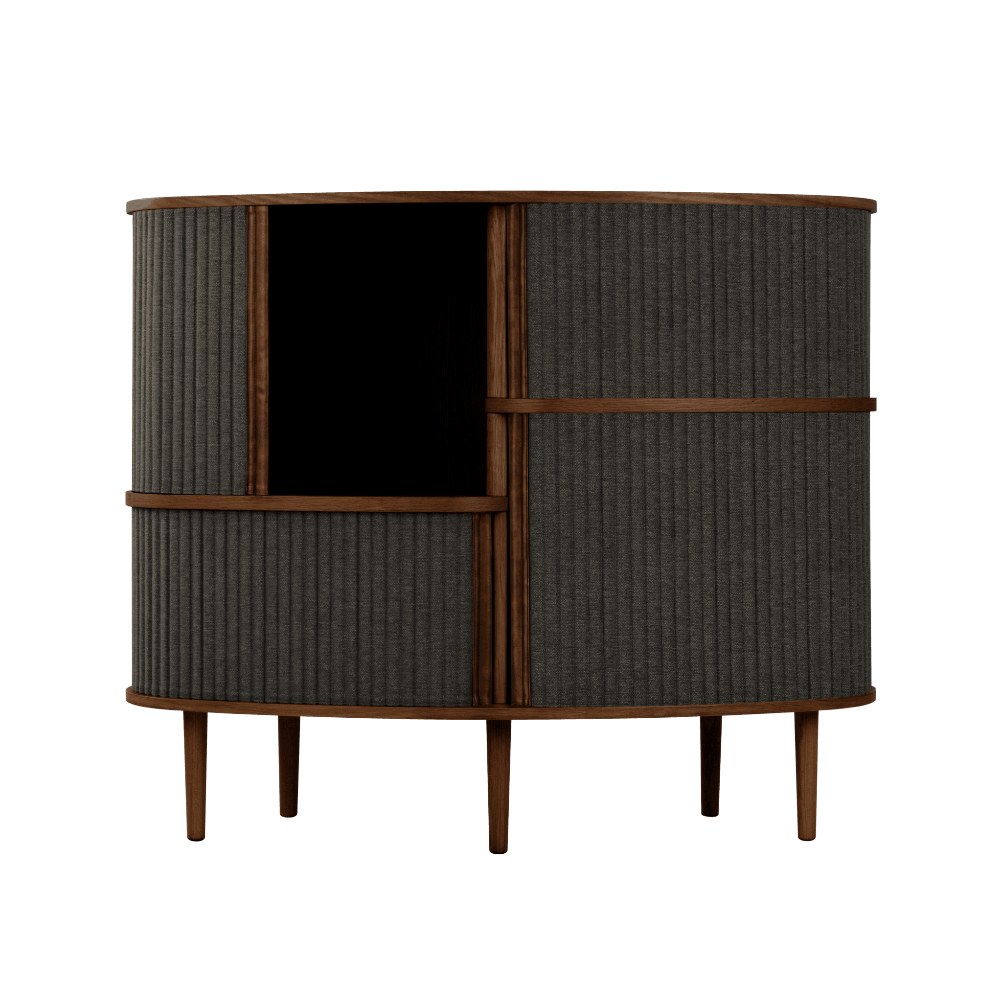 Kredens AUDACIOUS antracytowy z ciemnym dębem UMAGE Eye on Design