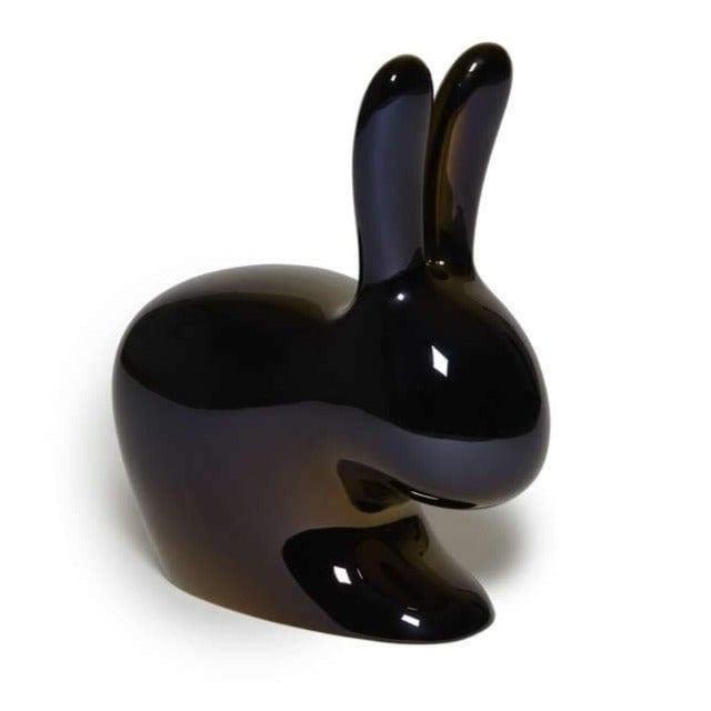 Krzesełko BABY RABBIT METALLIC czarna perła Qeeboo Eye on Design