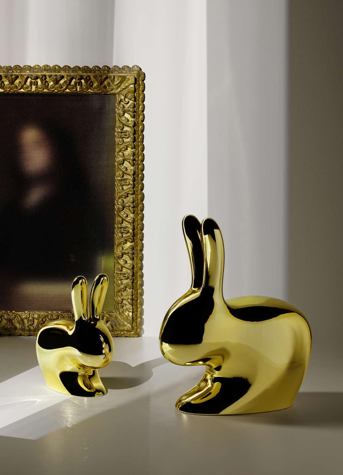 Krzesełko RABBIT miedziany Qeeboo Eye on Design