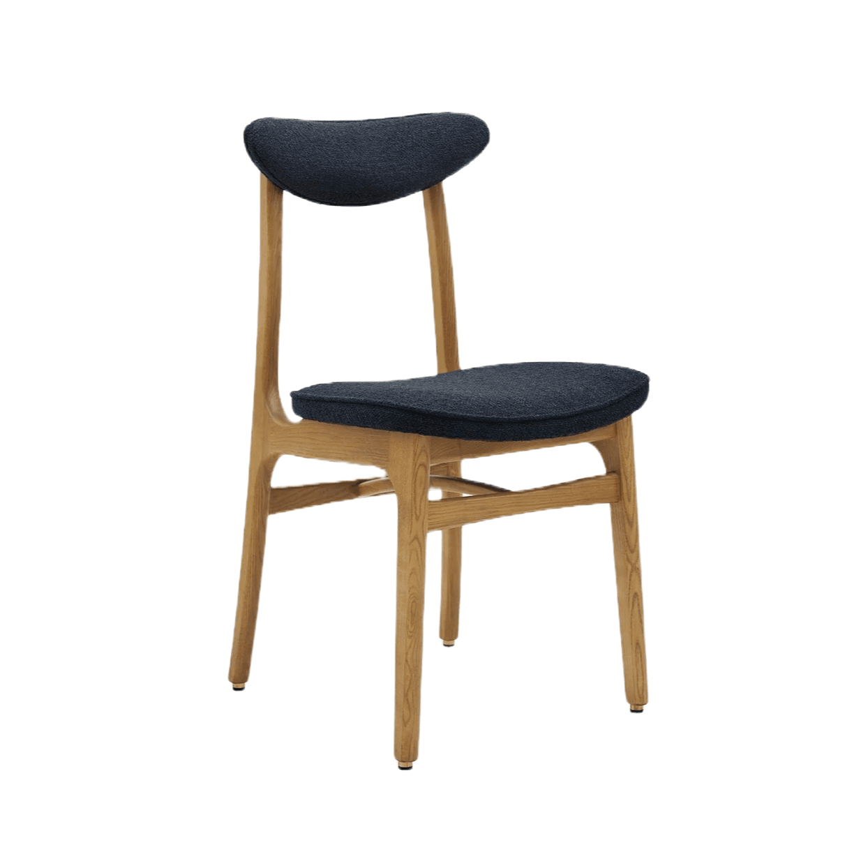 Krzesło 200-190 granatowy w tkaninie Boucle Denim 366 concept Eye on Design