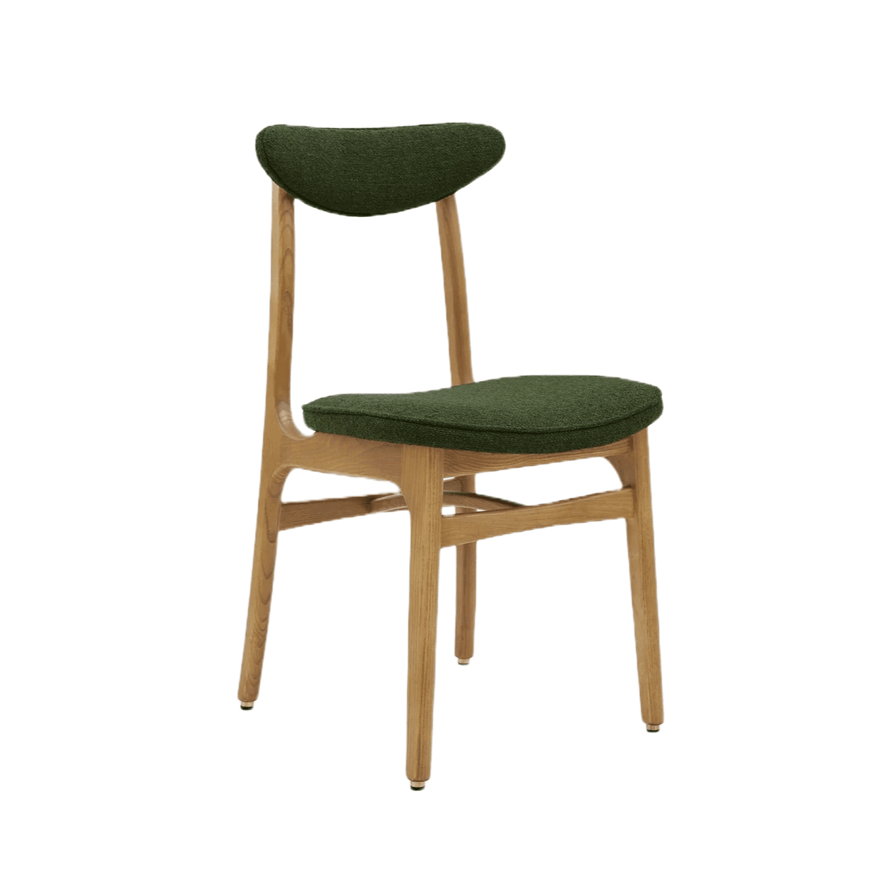 Krzesło 200-190 zielony w tkaninie Boucle Bottle Green 366 concept Eye on Design