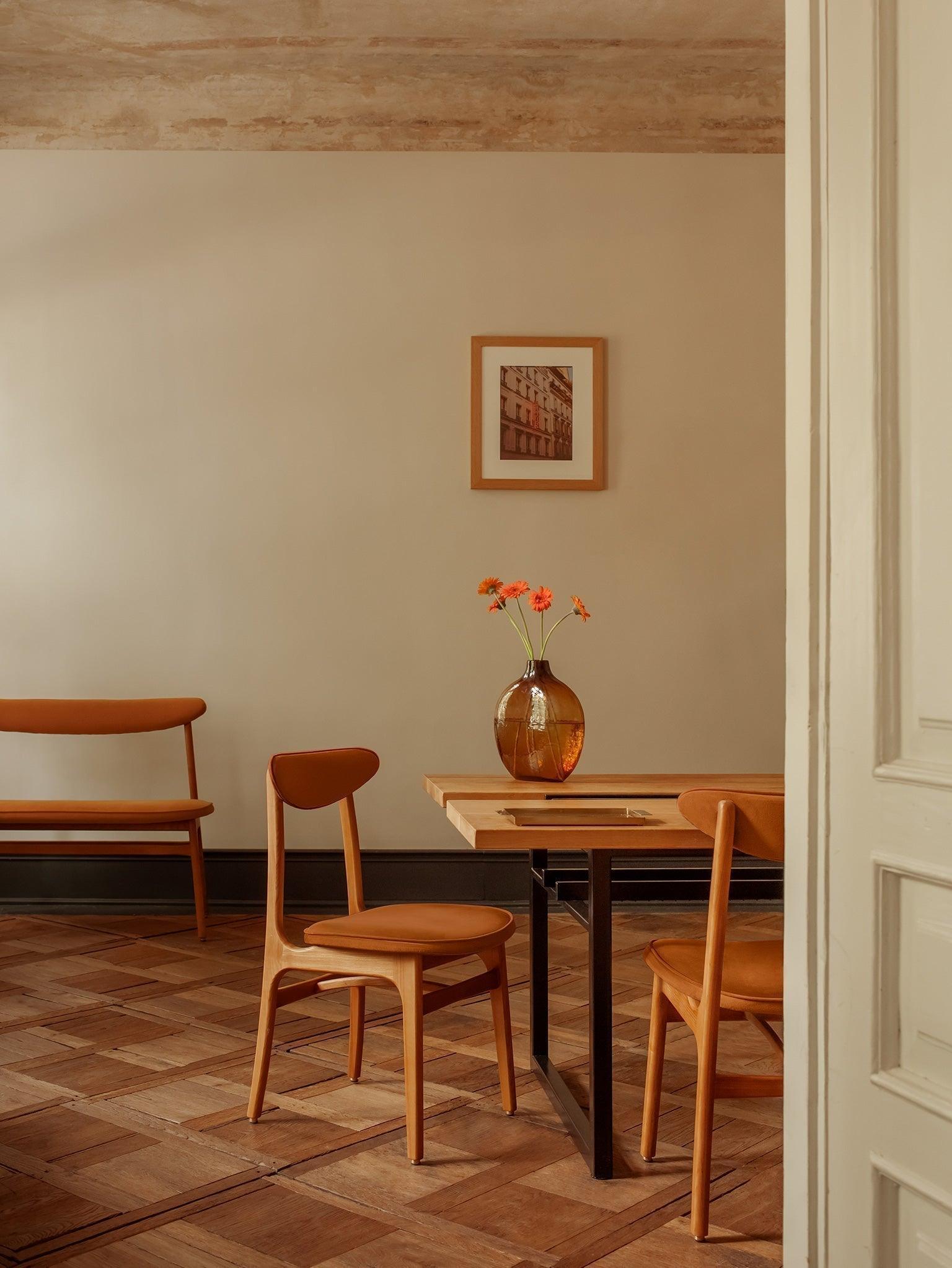 Krzesło 200-190 żółty w tkaninie Marble Mustard 366 concept Eye on Design