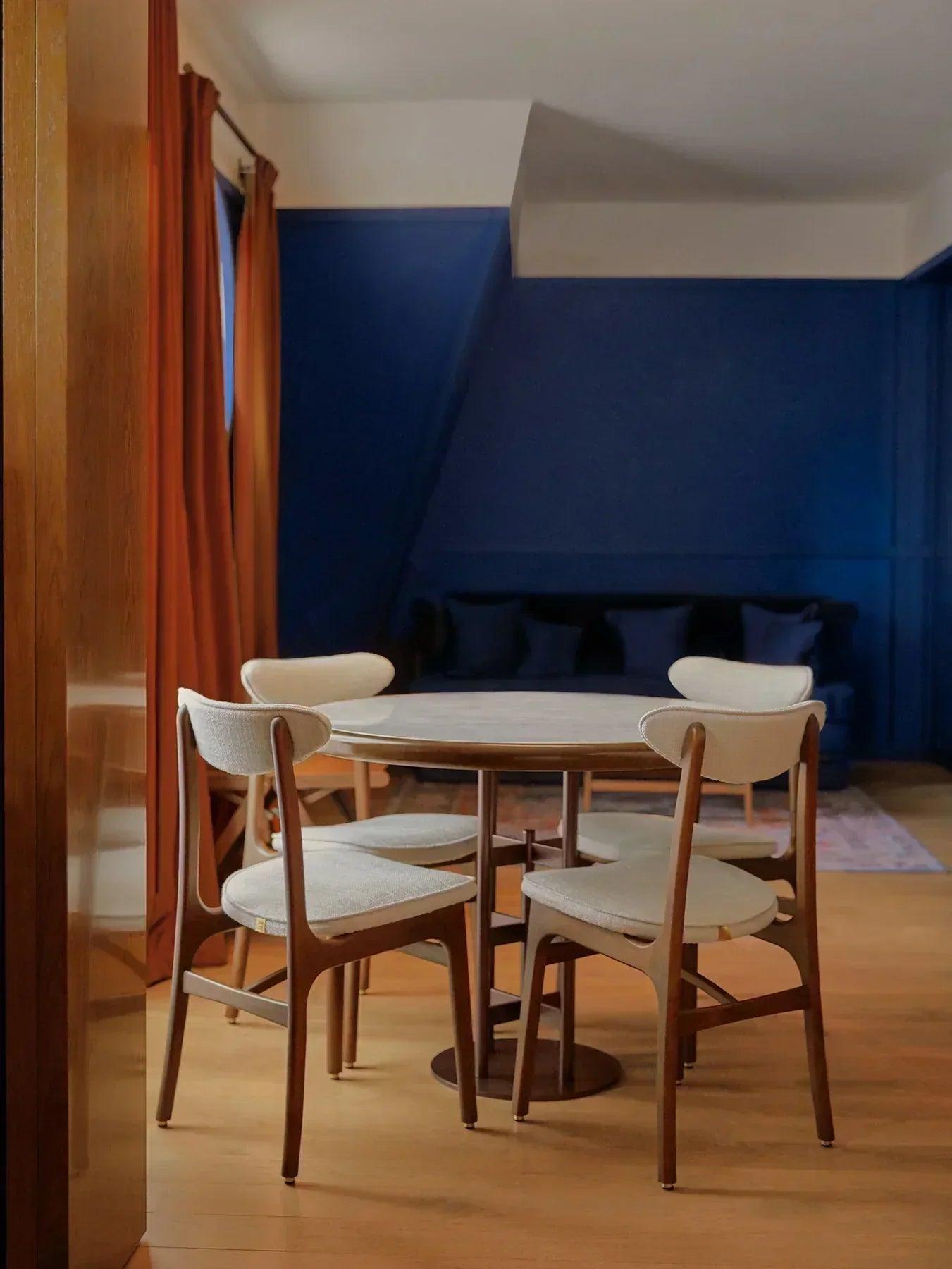 Krzesło 200-190 żółty w tkaninie Marble Mustard 366 concept Eye on Design