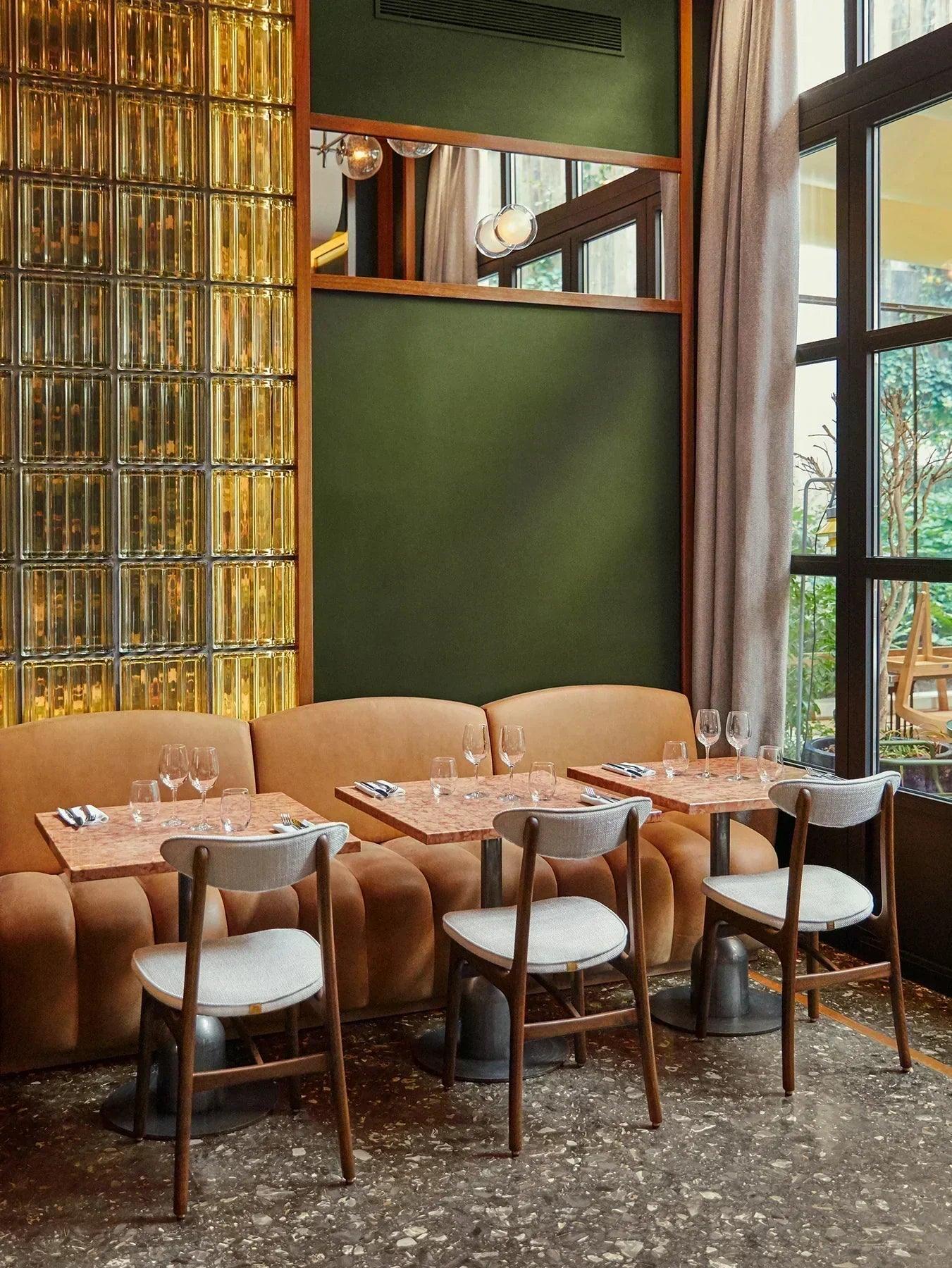 Krzesło 200-190 żółty w tkaninie Wool Mustard 366 concept Eye on Design