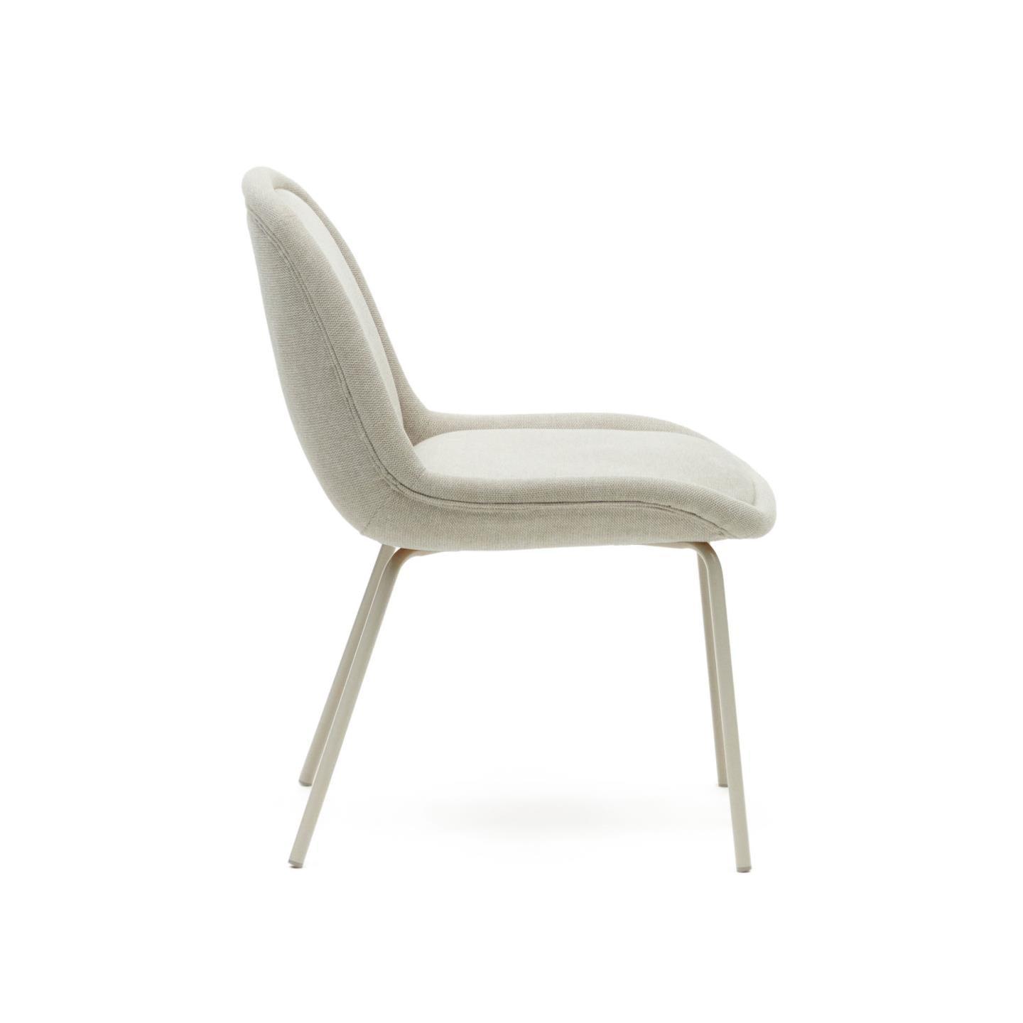 Krzesło AIMIN beżowy szenil z beżową podstawą La Forma Eye on Design