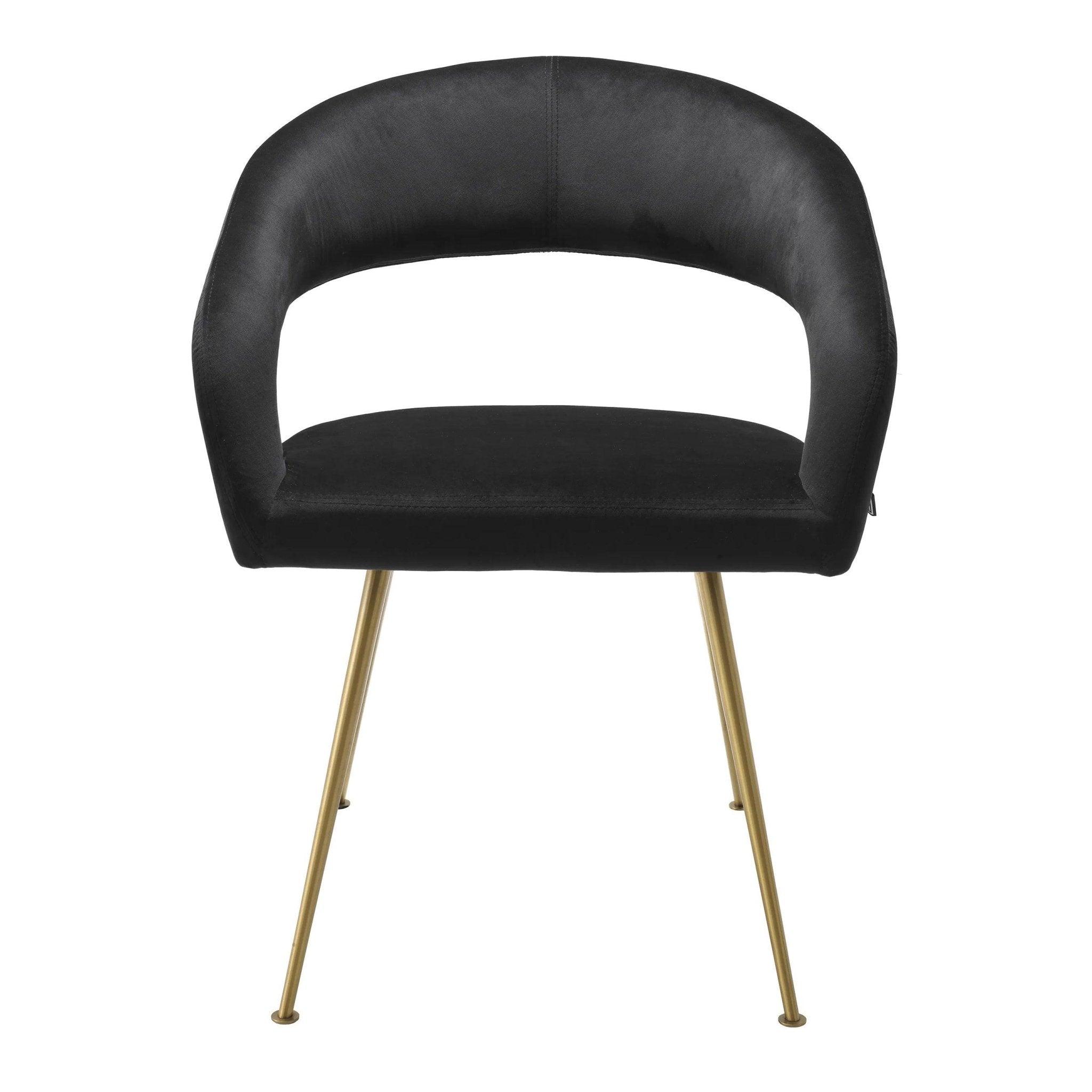 Krzesło aksamitne BRAVO czarny Eichholtz Eye on Design