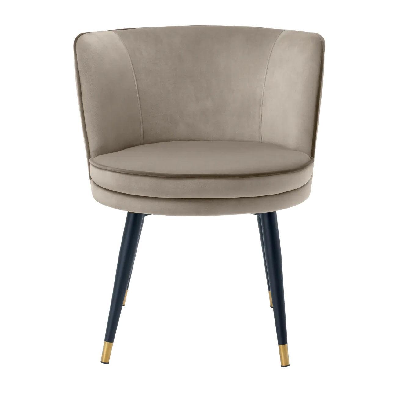 Krzesło aksamitne GRENADA szarobeżowy Eichholtz Eye on Design