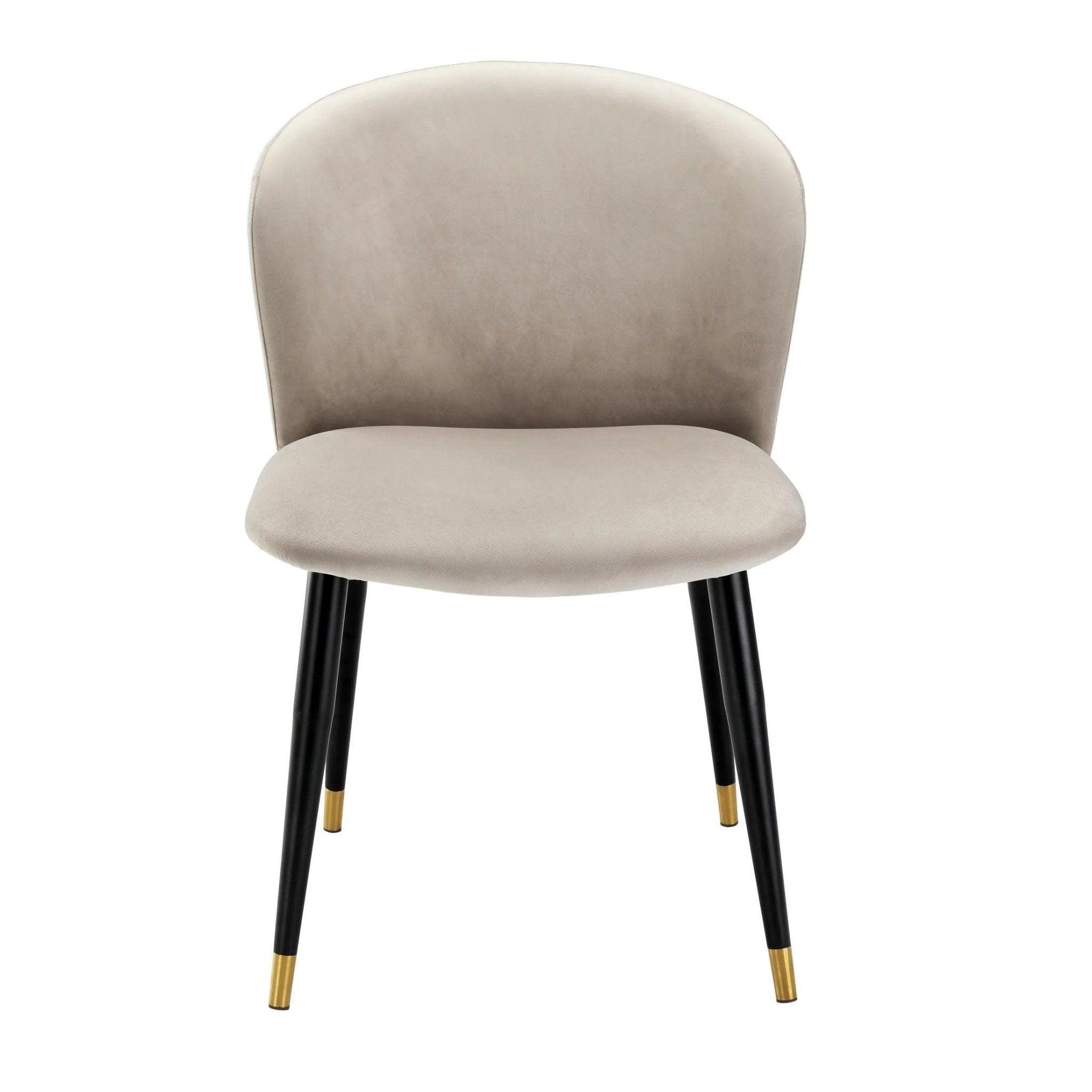 Krzesło aksamitne VOLANTE beżowy Eichholtz Eye on Design