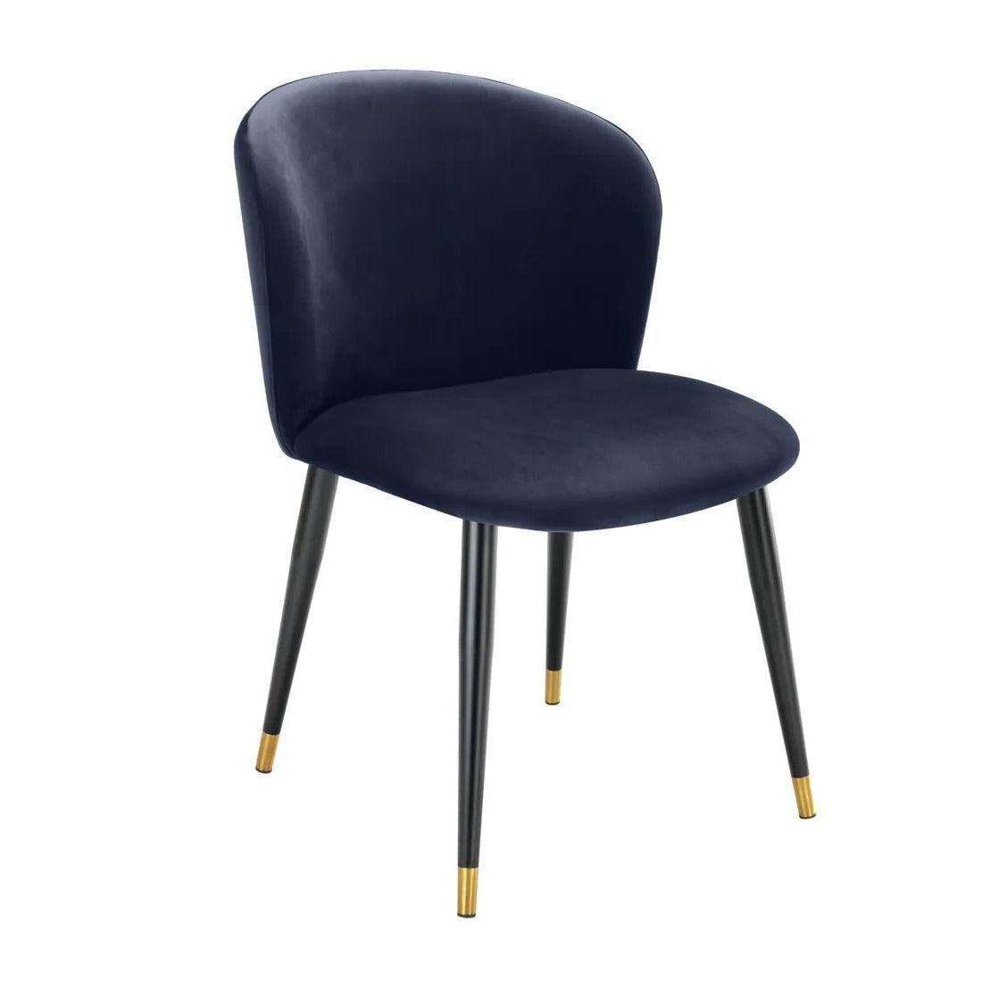 Krzesło aksamitne VOLANTE granatowy Eichholtz Eye on Design
