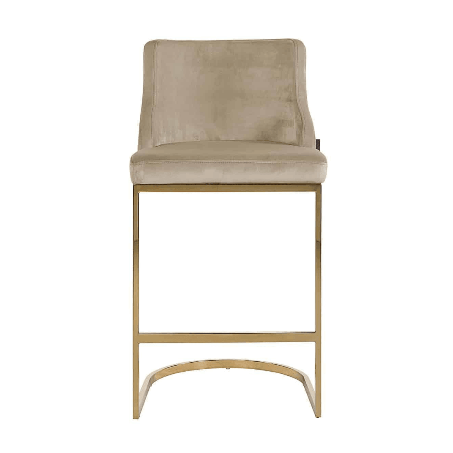 Krzesło barowe BOLTON beżowy ze złotą podstawą Richmond Interiors Eye on Design