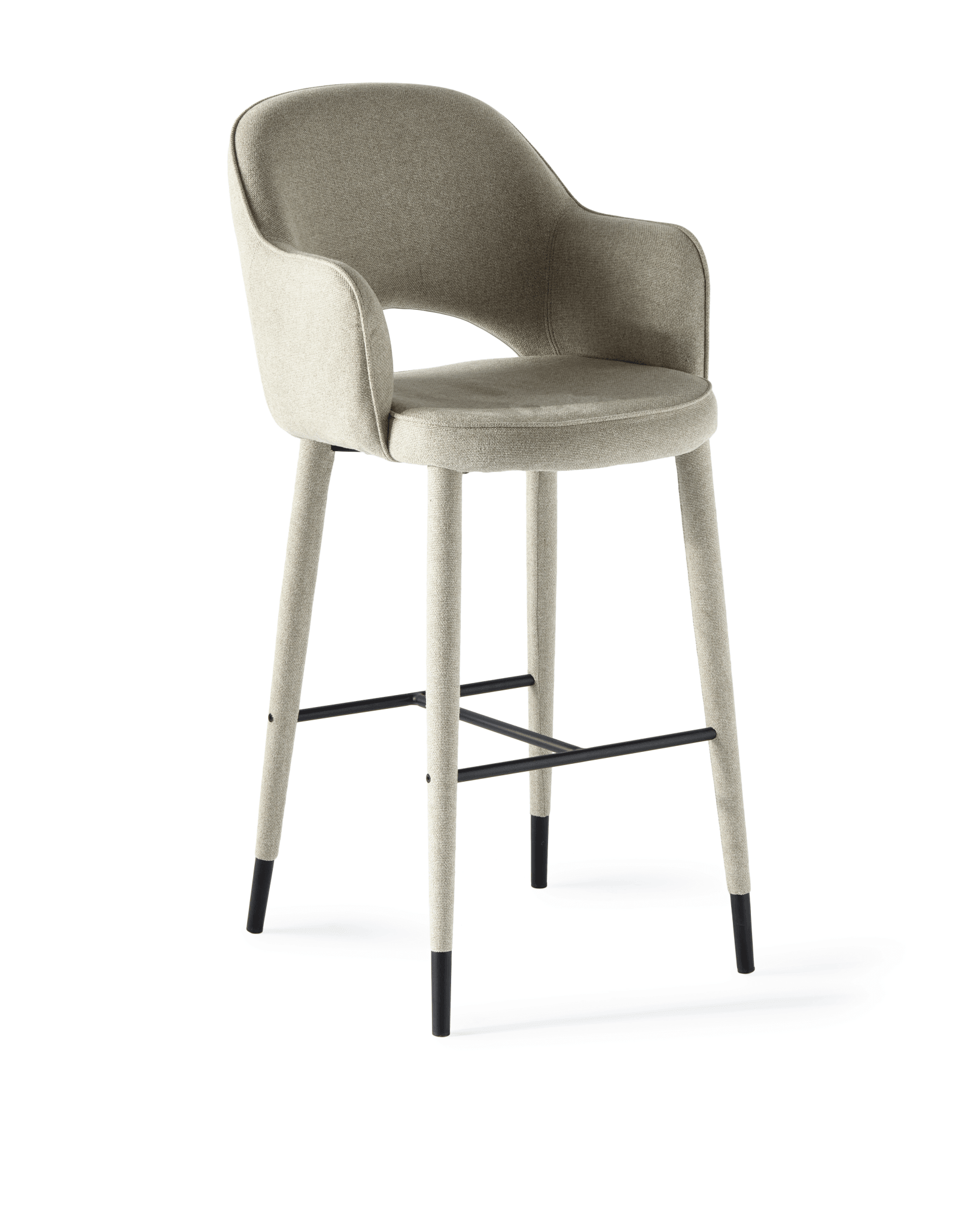 Krzesło barowe COSY beżowy Pols Potten Eye on Design