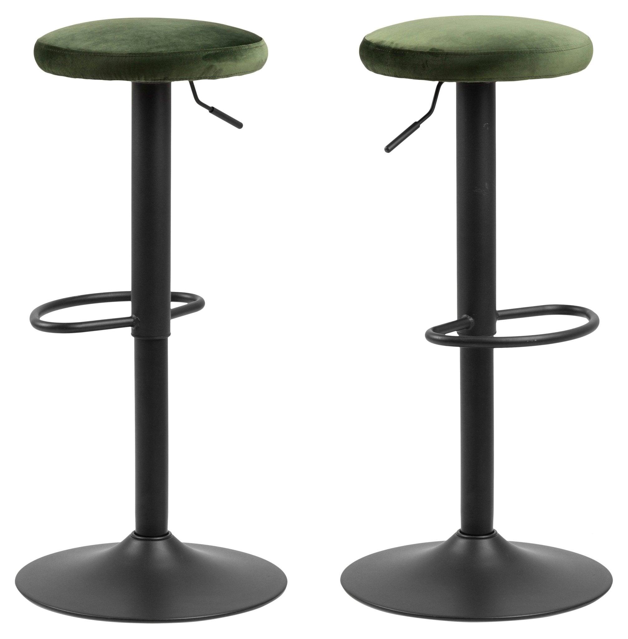 Krzesło barowe FRIDA czarny z zielonym wykończeniem Home Essentials Eye on Design