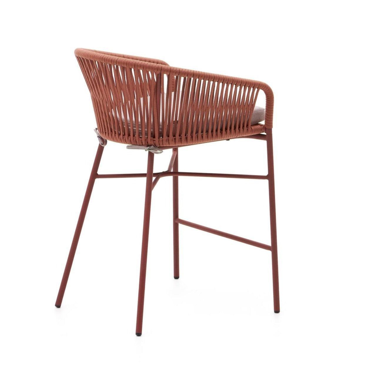 Krzesło barowe ogrodowe YANET ceglany La Forma Eye on Design