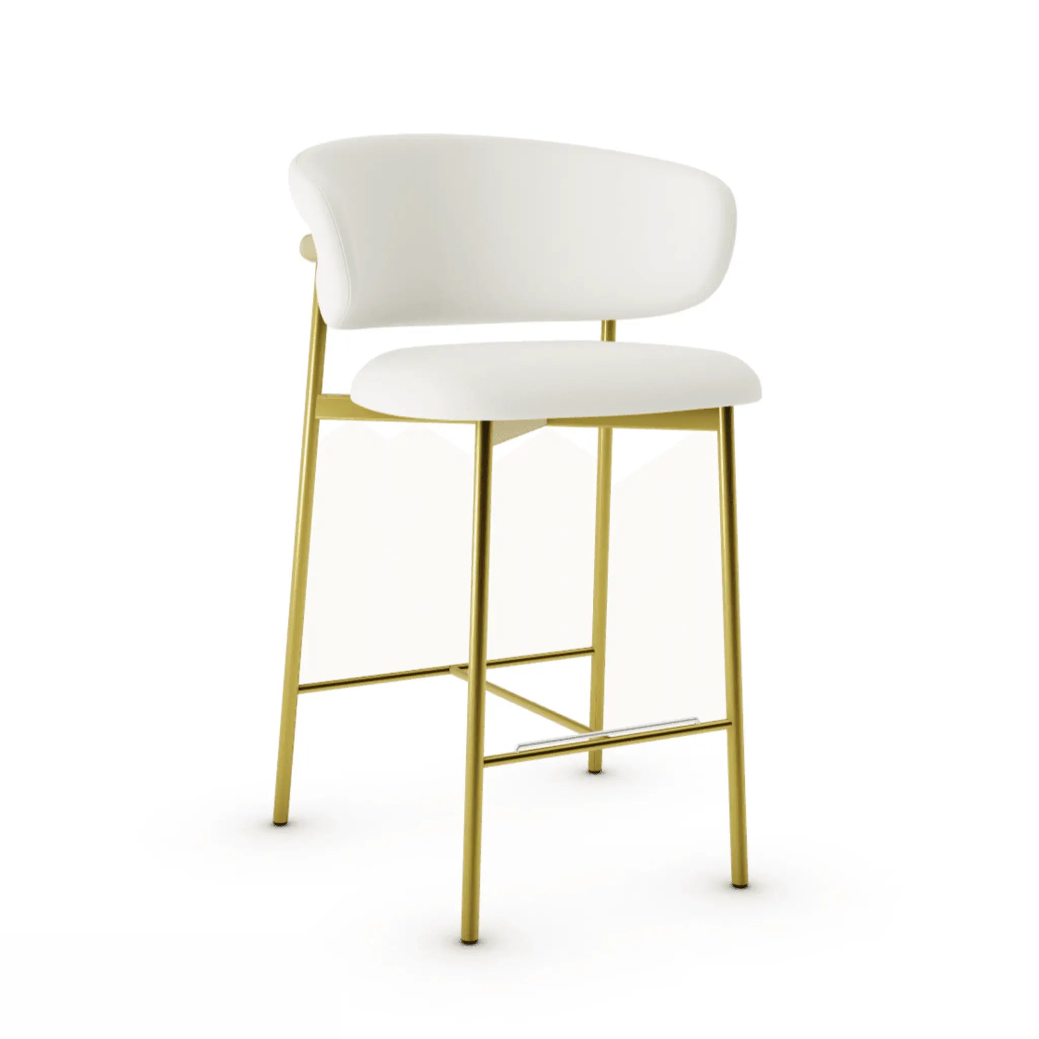 Krzesło barowe OLEANDRO boucle kremowy z metalową podstawą Calligaris Eye on Design