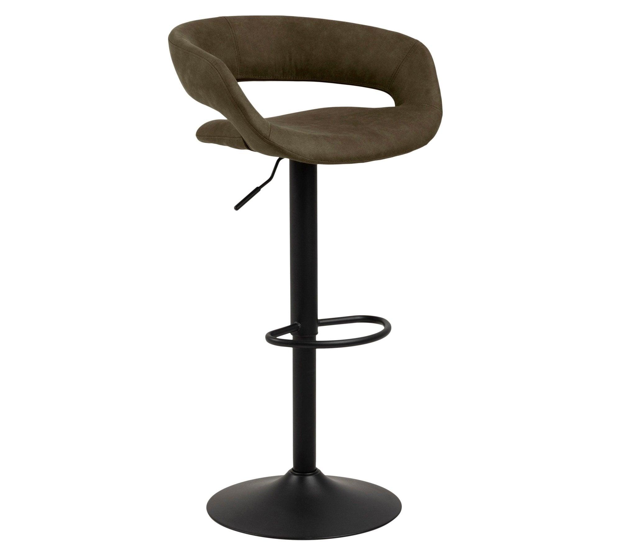 Krzesło barowe SOFIE oliwkowy z czarną podstawą Home Essentials Eye on Design